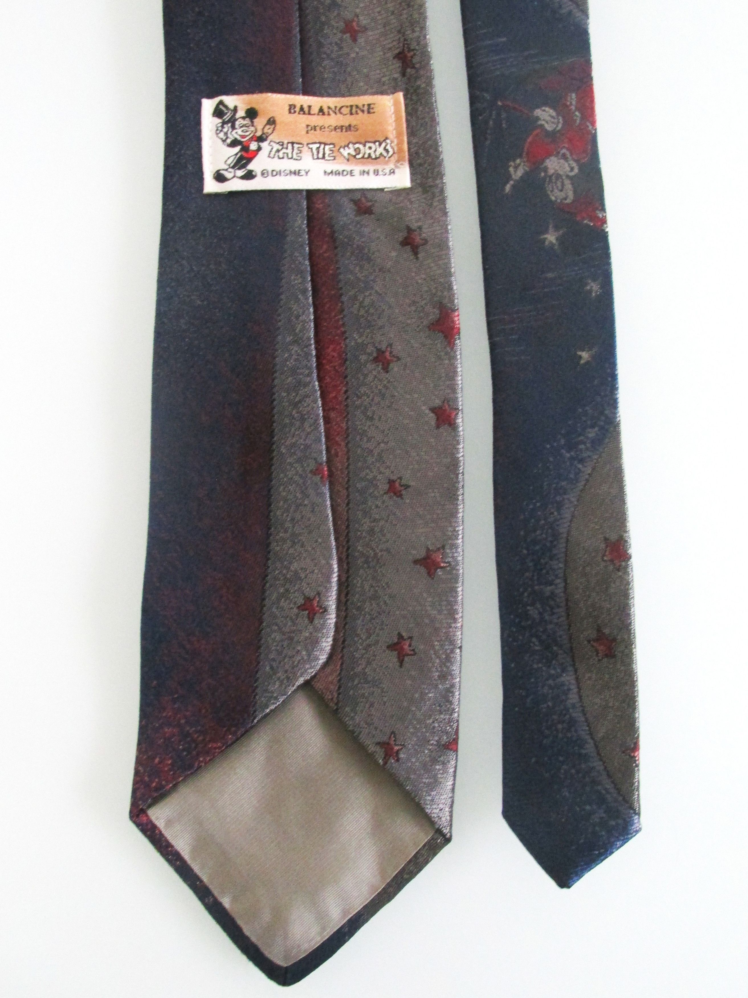 Disney Vintage Mickey Mouse/Disney Sorcerer's Apprentice Men's Tie Size ONE SIZE - 4 Thumbnail