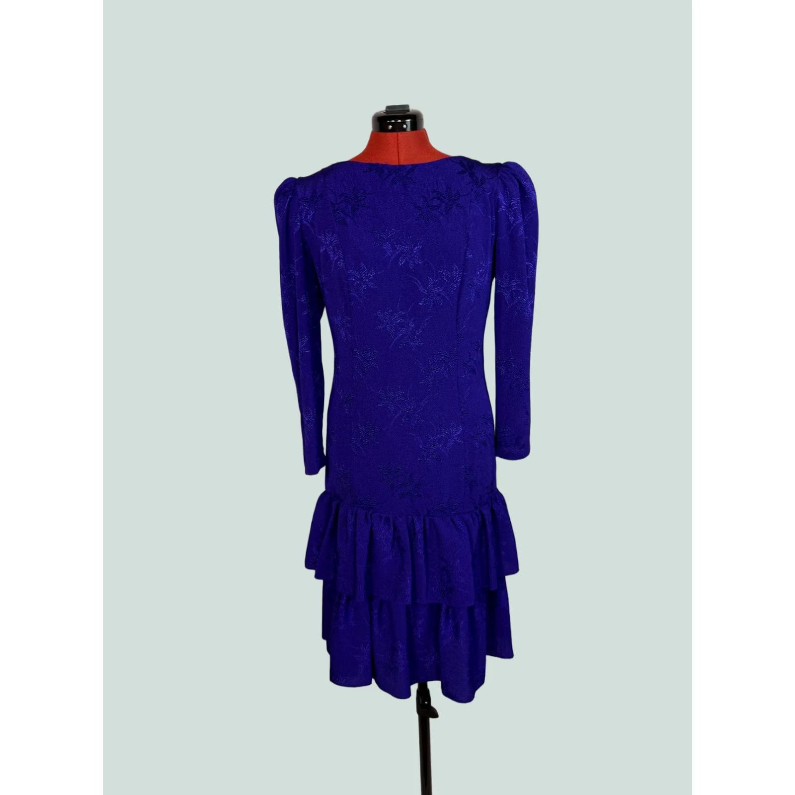 Vintage VINTAGE Patra Purple Floral Midi Dress Size 6 Womens Formal Size M / US 6-8 / IT 42-44 - 1 Thumbnail
