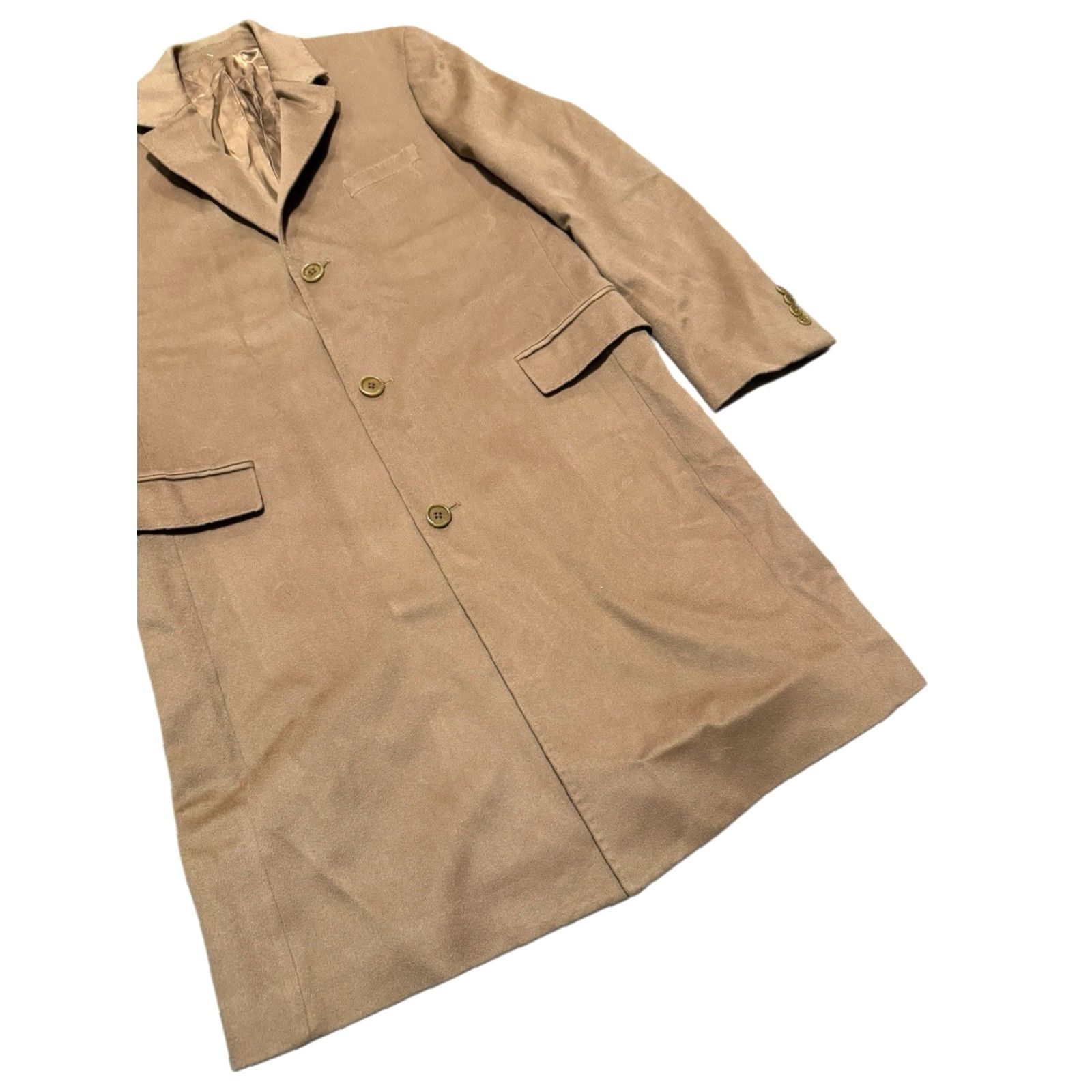 Saks Fifth Avenue SAKS FIFTH AVENUE LORO PIAN A Favola 90/10 Wool Cashmere Coat 42L Camel Topcoat Coat Size US XS / EU 42 / 0 - 5 Thumbnail