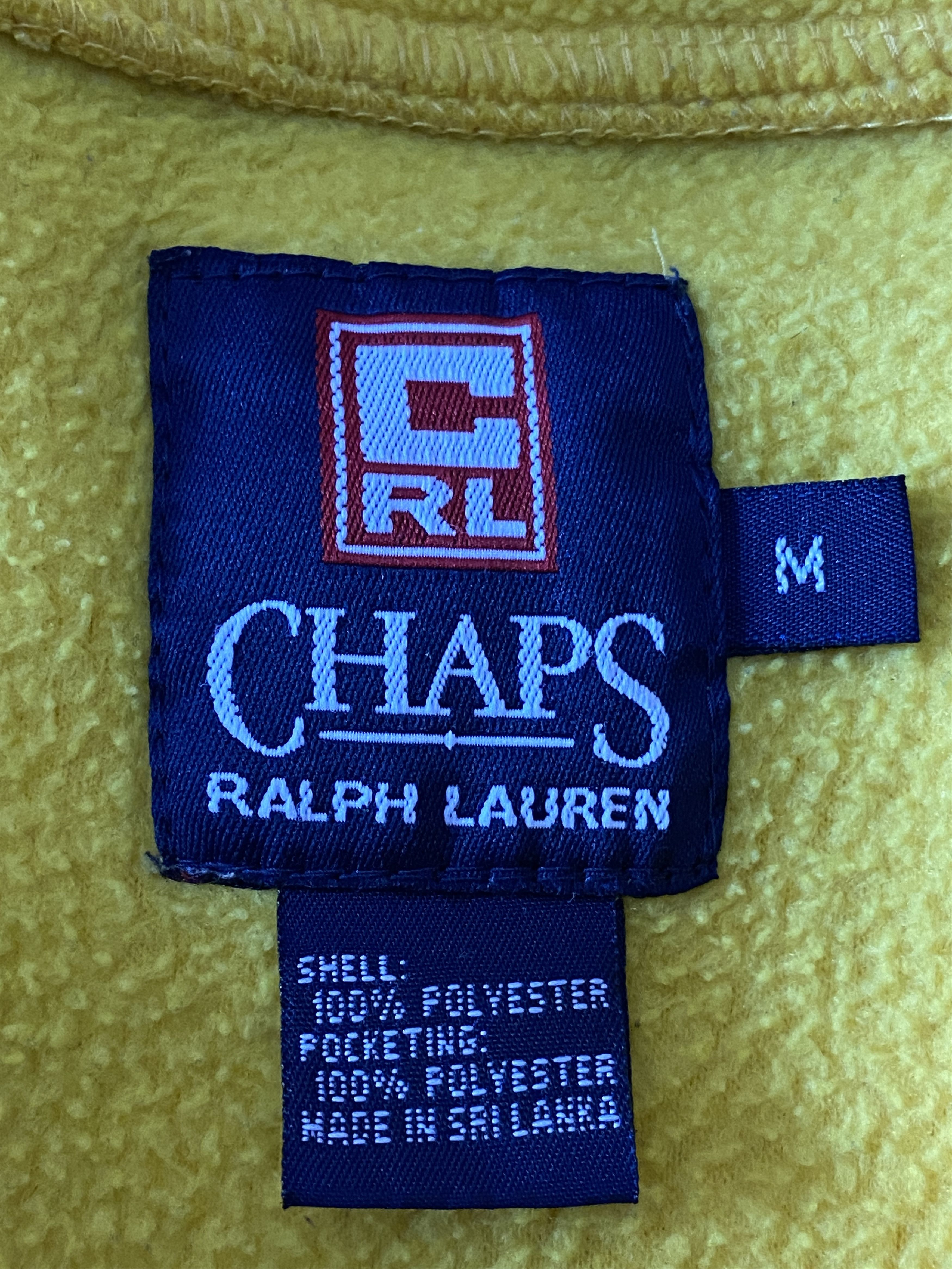 Chaps × Ralph Lauren × Vintage 90s Chaps Ralph Lauren Vintage Men's 1/4 Fleece Jacket - M Size US M / EU 48-50 / 2 - 5 Thumbnail