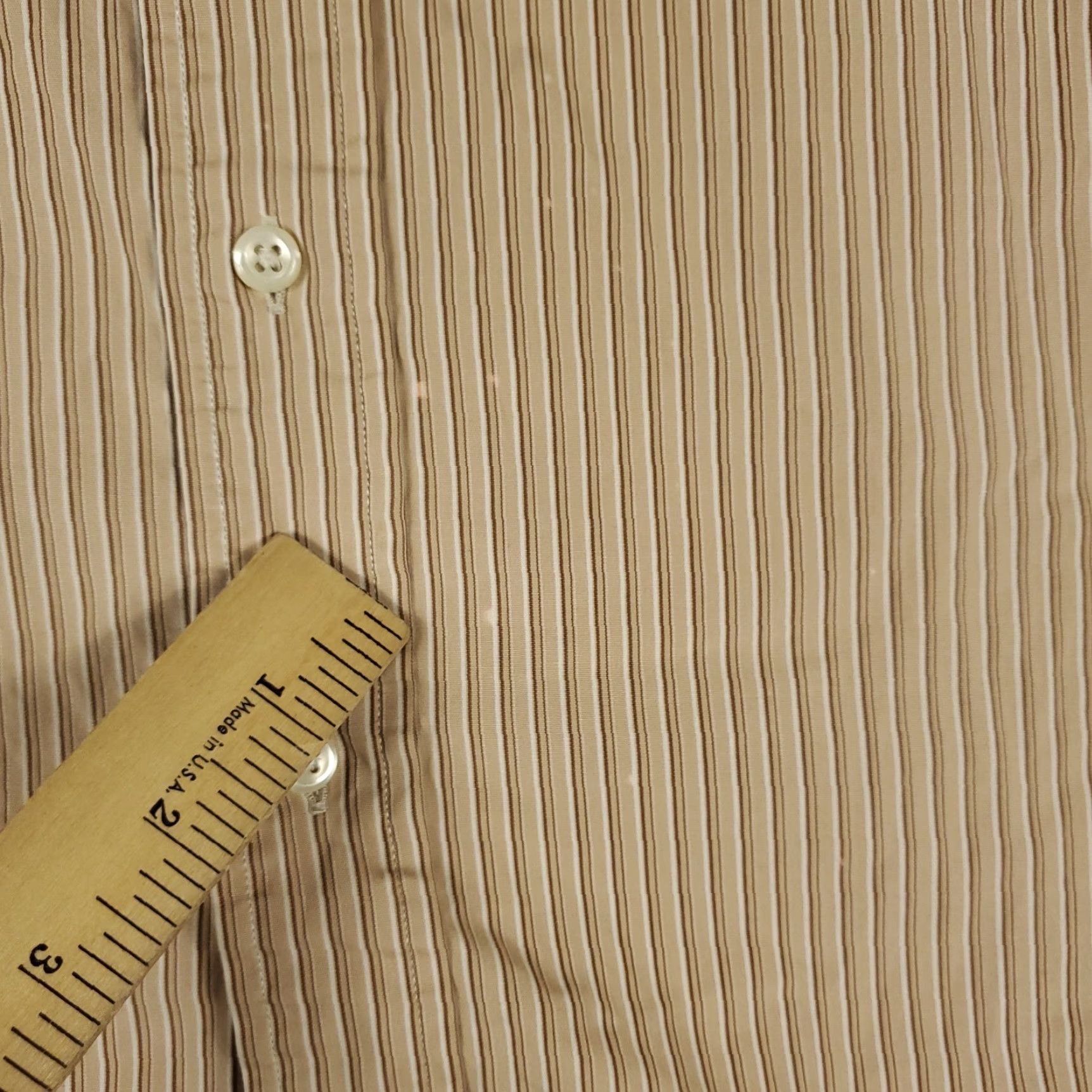 Ralph Lauren Ralph Lauren Shirt Mens XL Beige Striped Pony Button Up Long Sleeve Size US XL / EU 56 / 4 - 4 Thumbnail