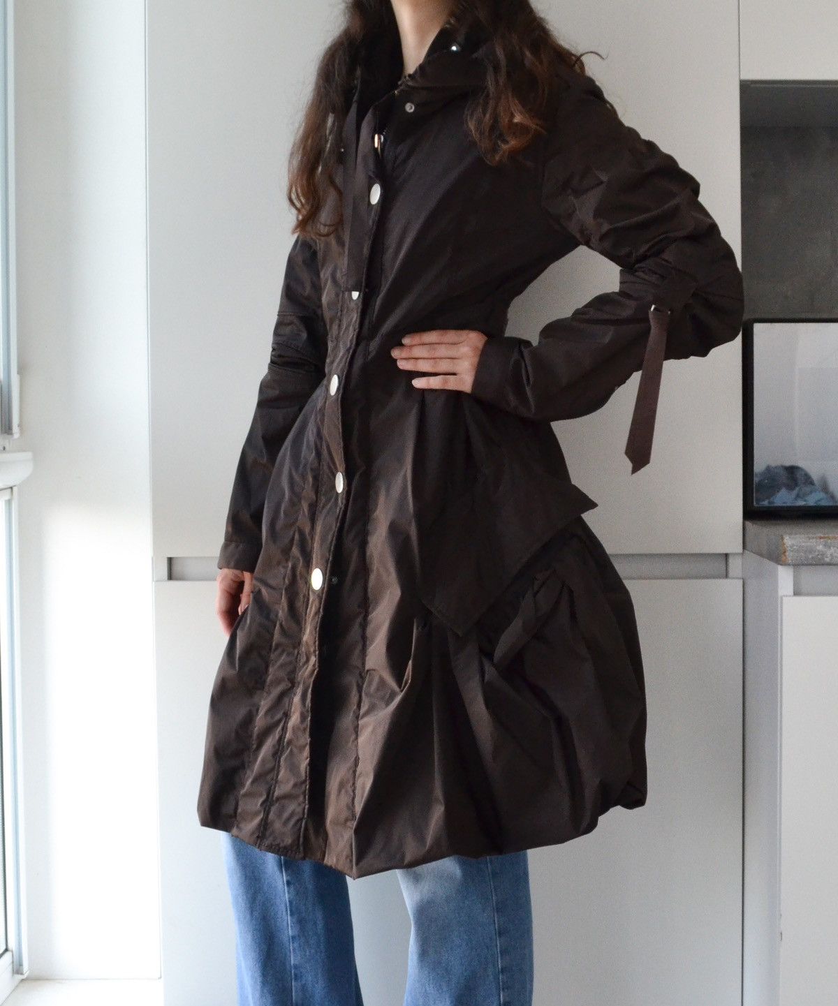 Marithe Francois Girbaud Jacket Parka Coat Vintage Brown
