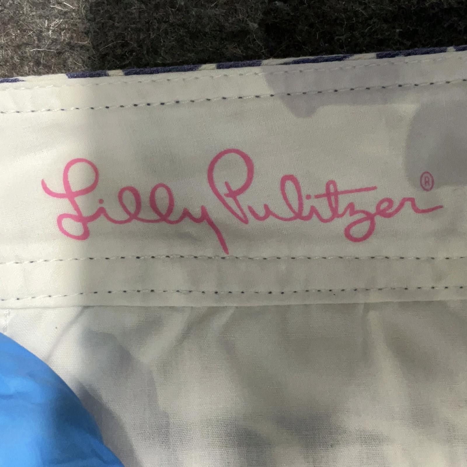 Other Lilly Pulitzer Zebra Blue Printed Callahan Shorts Size 6 Size 28" / US 6 / IT 42 - 3 Thumbnail