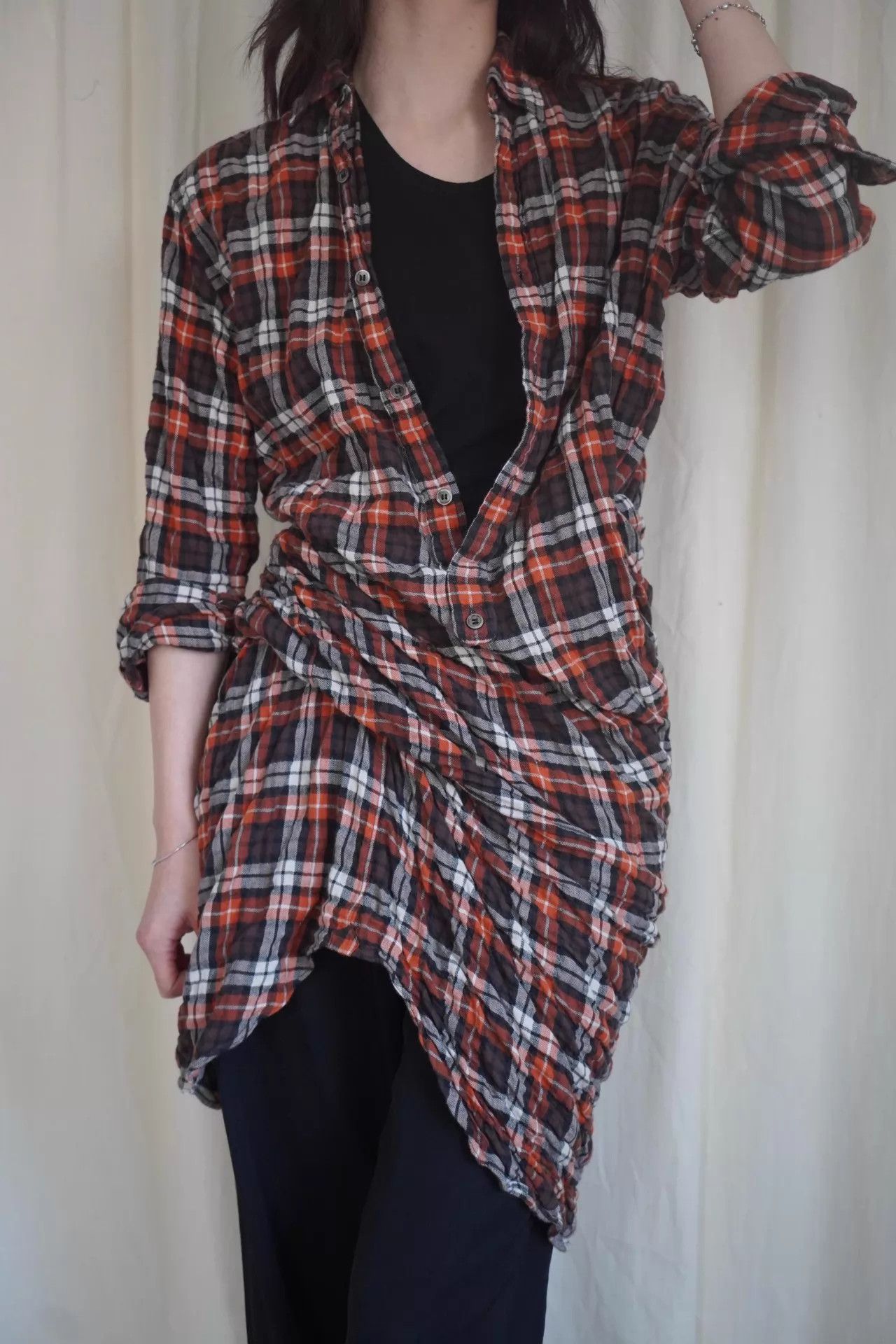 Junya Watanabe Junya Watanabe 2011 Twisted 2-Piece Check Shirt S Size S / US 4 / IT 40 - 8 Thumbnail