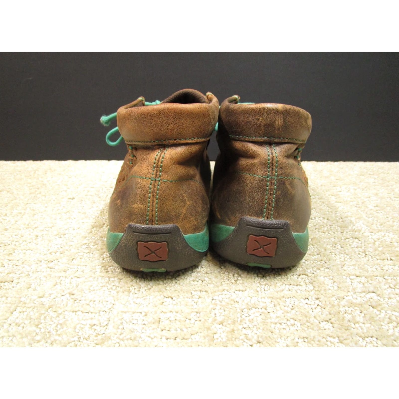 Twisted X Twisted X Chukka Women 10M Brown Teal Leather Moc Bomber Driving Boots WDM0093 Size US 10 / IT 40 - 7 Thumbnail