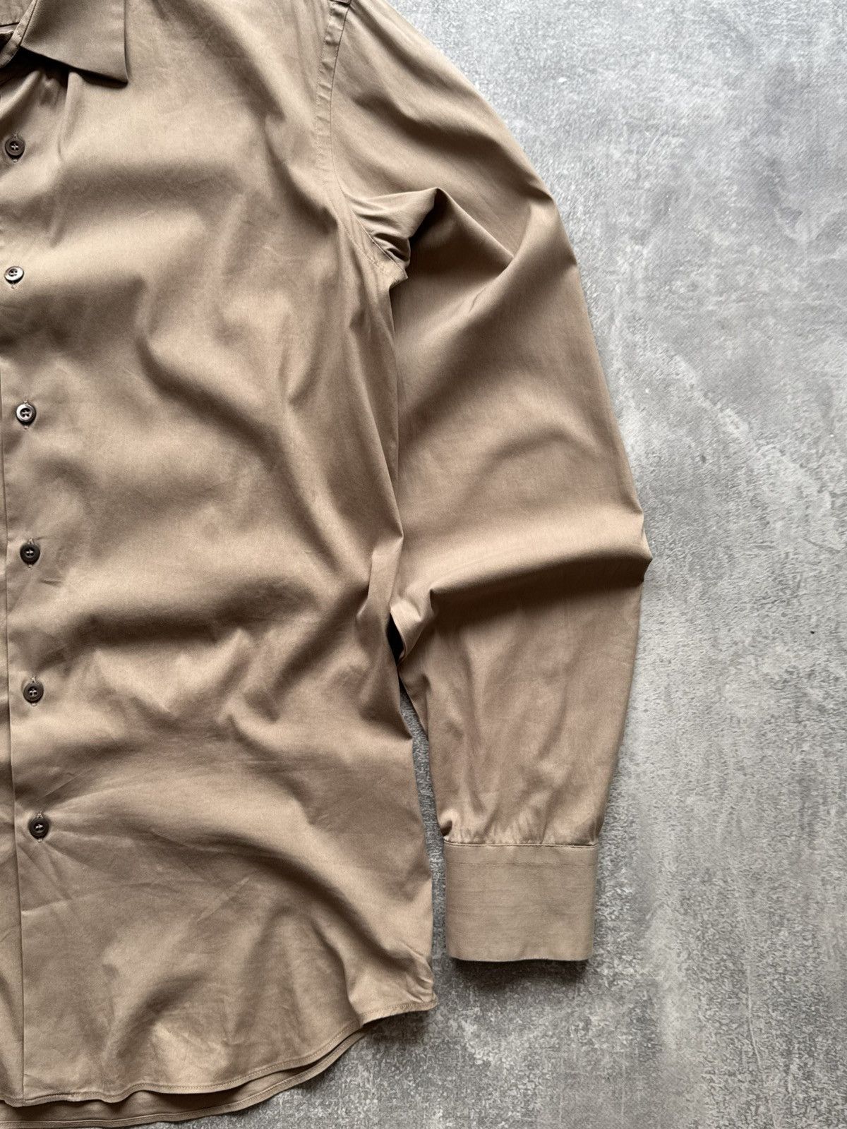 Prada PRADA Shirt Button Up Long Sleeve Brown Size US L / EU 52-54 / 3 - 3 Thumbnail