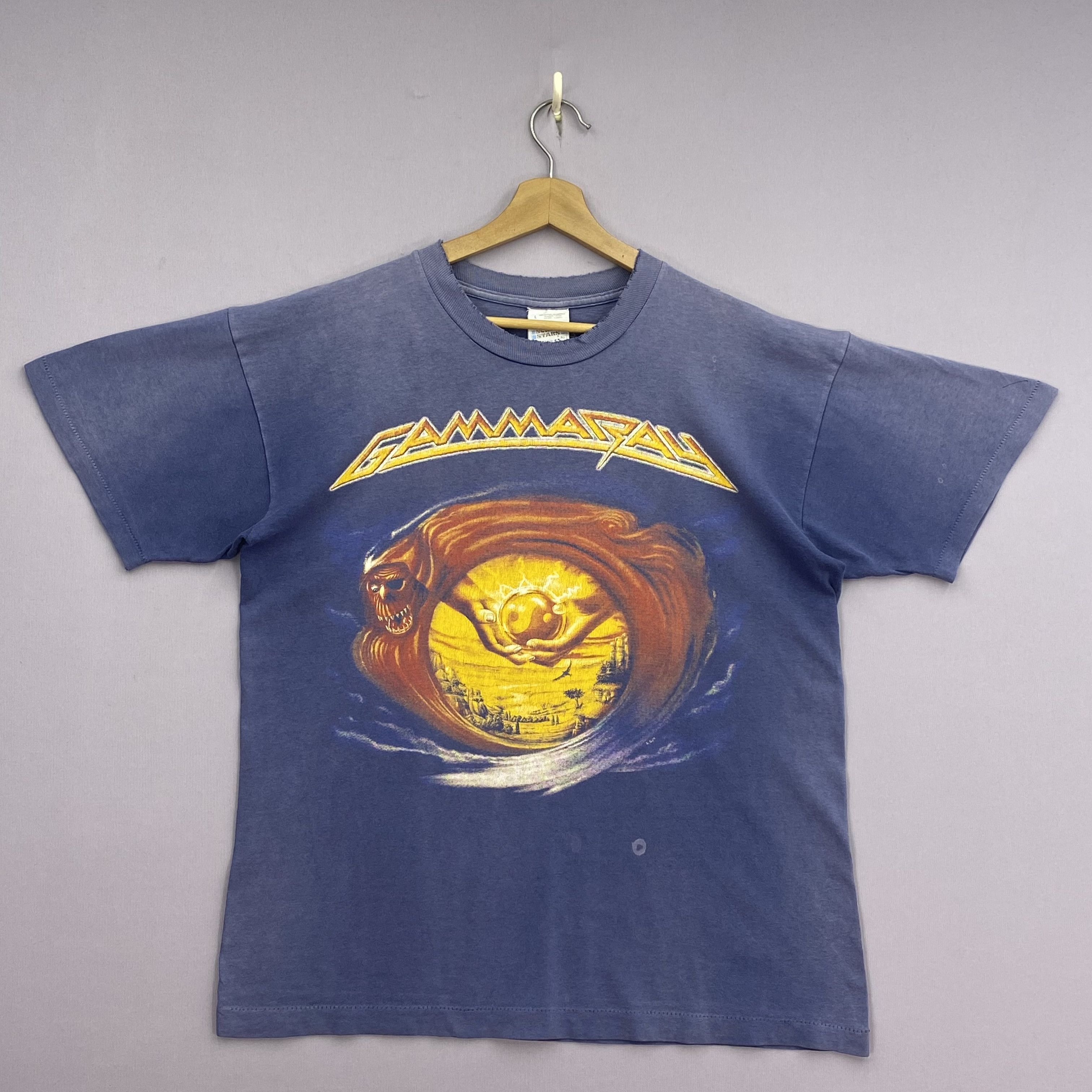 Band Tees × Vintage Vintage 90s Gamma Ray T-Shirts Rock Band on Mission Tee Size US L / EU 52-54 / 3 - 1 Thumbnail