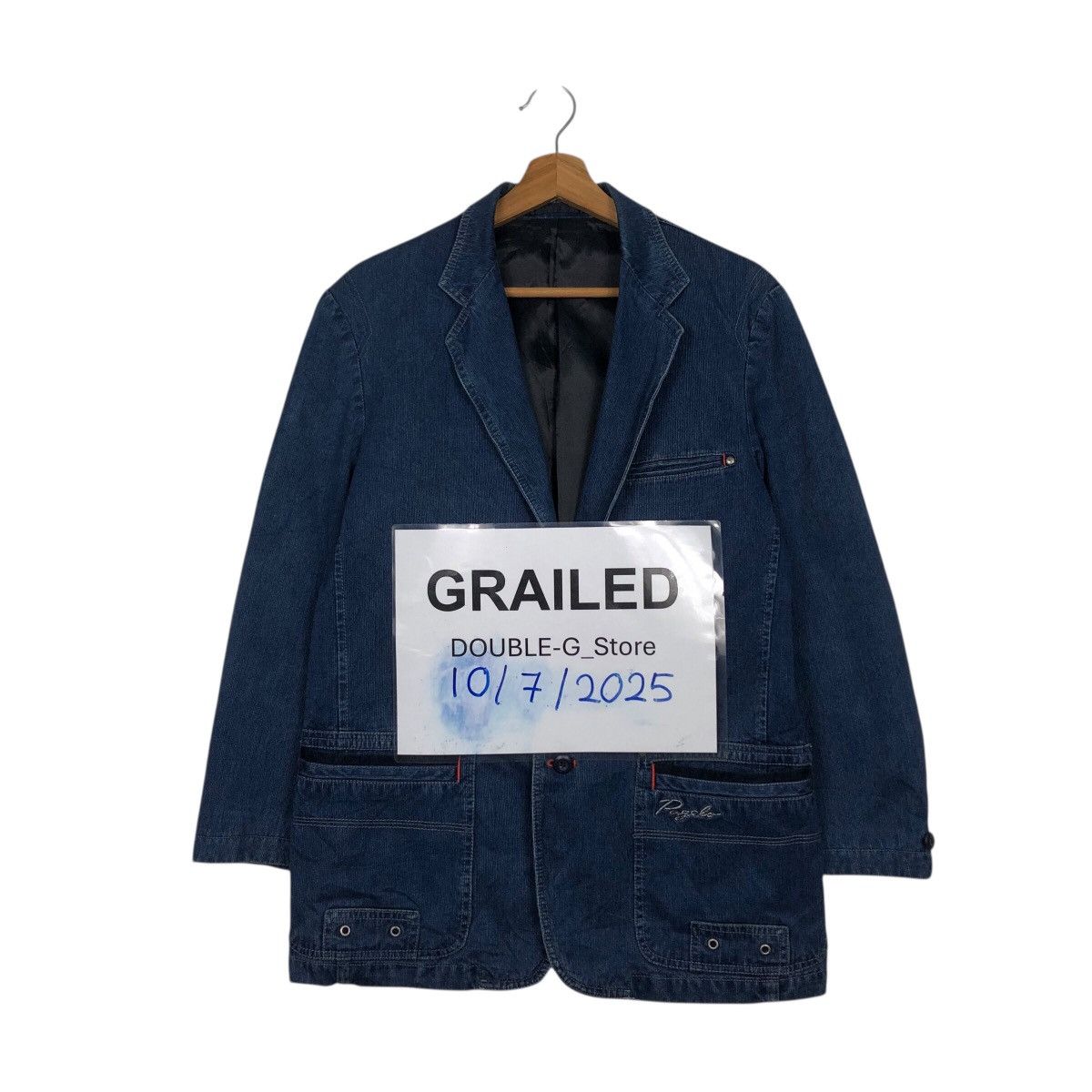 Vintage 📌Vintage Denim Jacket Indigo Worker Pagelo Issey Miyake Size US S / EU 44-46 / 1 - 1 Thumbnail