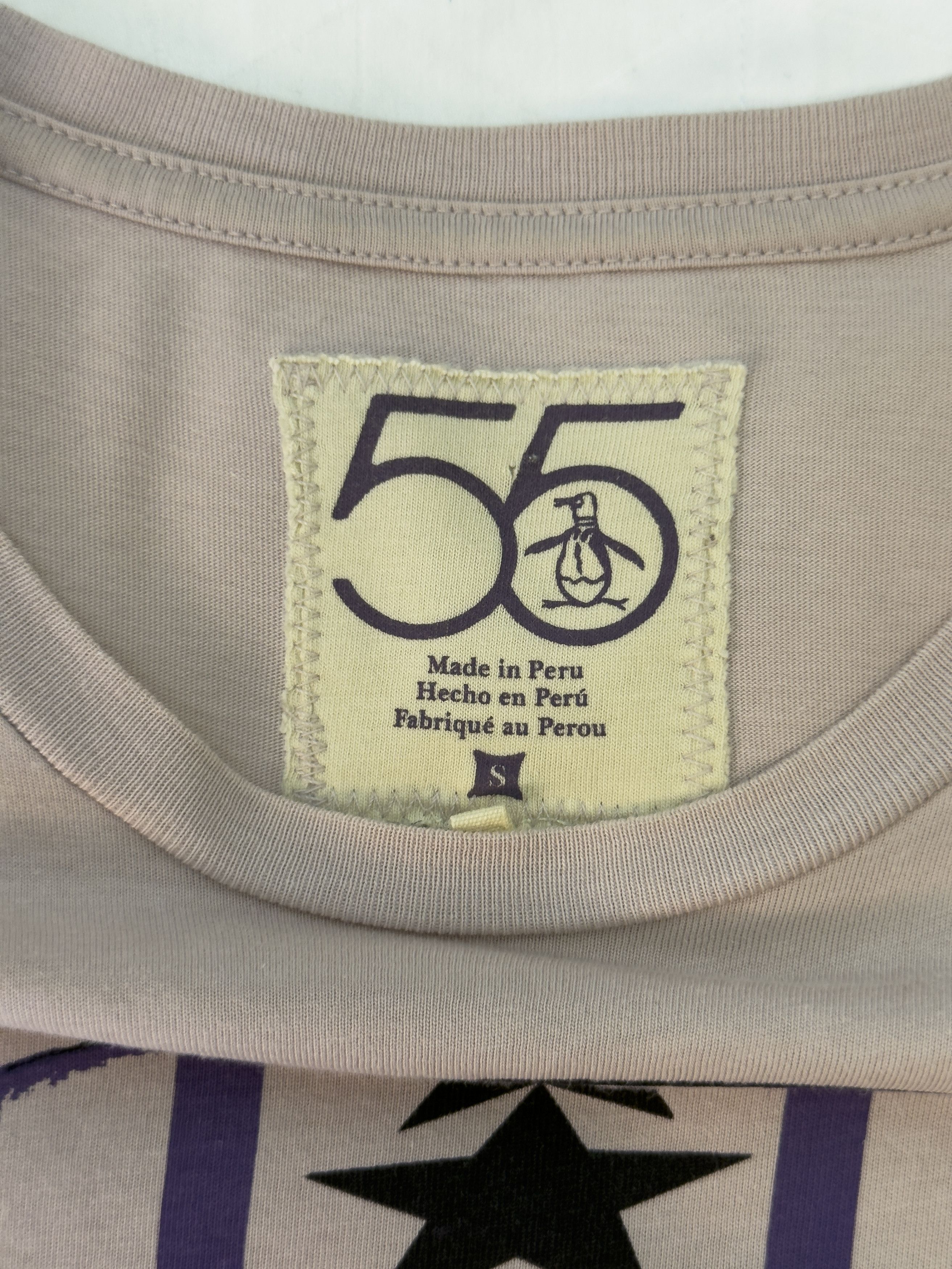Original Penguin Original Penguin “55” Helmet Graphic T-Shirt Beige Purple Size US M / EU 48-50 / 2 - 5 Thumbnail