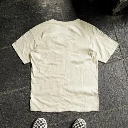 VIBE Beige casual washed retro green pepper print cotton t-shirt Size US L / EU 52-54 / 3 - 6 Thumbnail