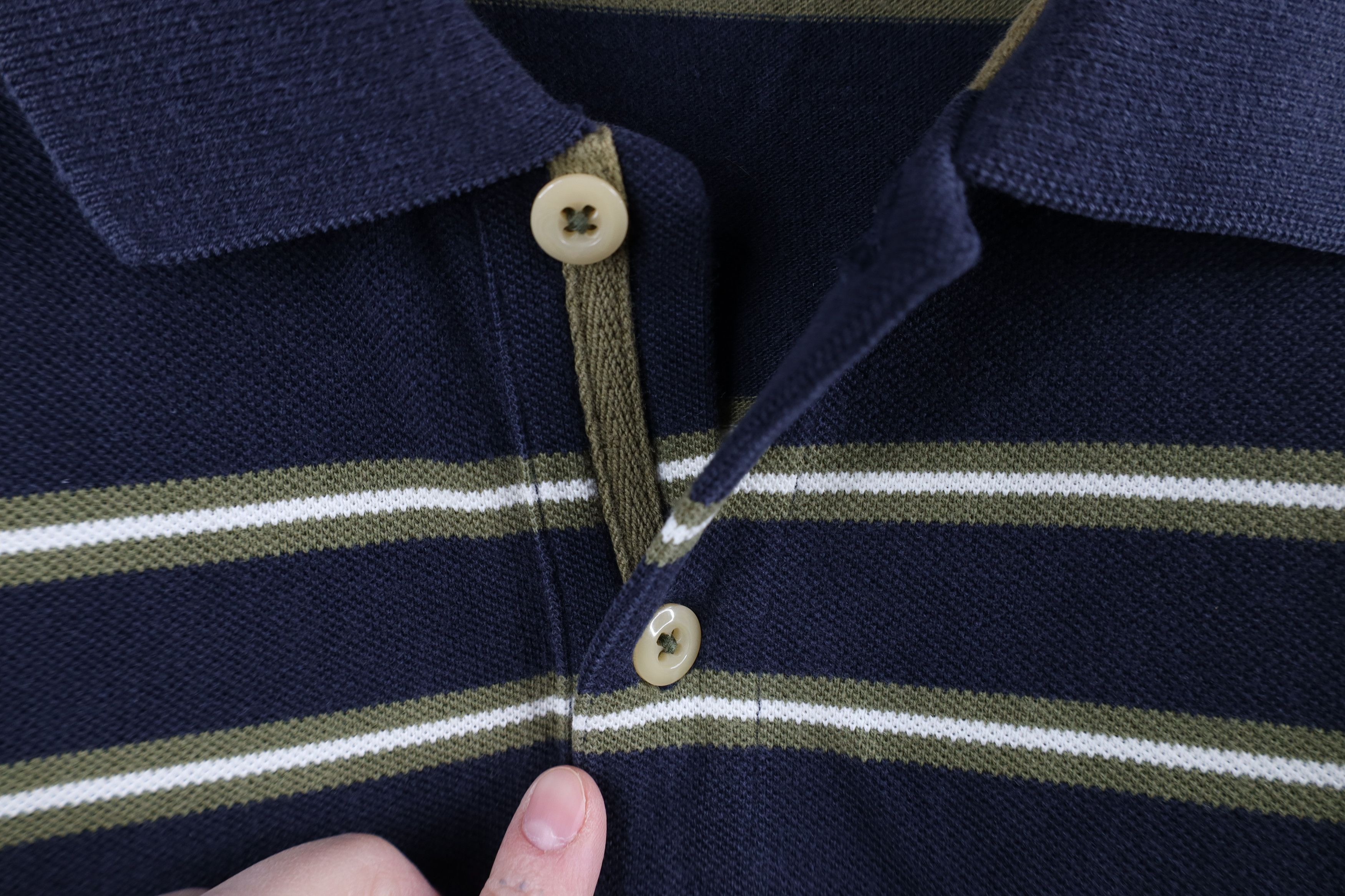 Eddie Bauer × Vintage Vintage 90s Eddie Bauer Thermal Knit Long Sleeve Rugby Polo Size US L / EU 52-54 / 3 - 6 Thumbnail
