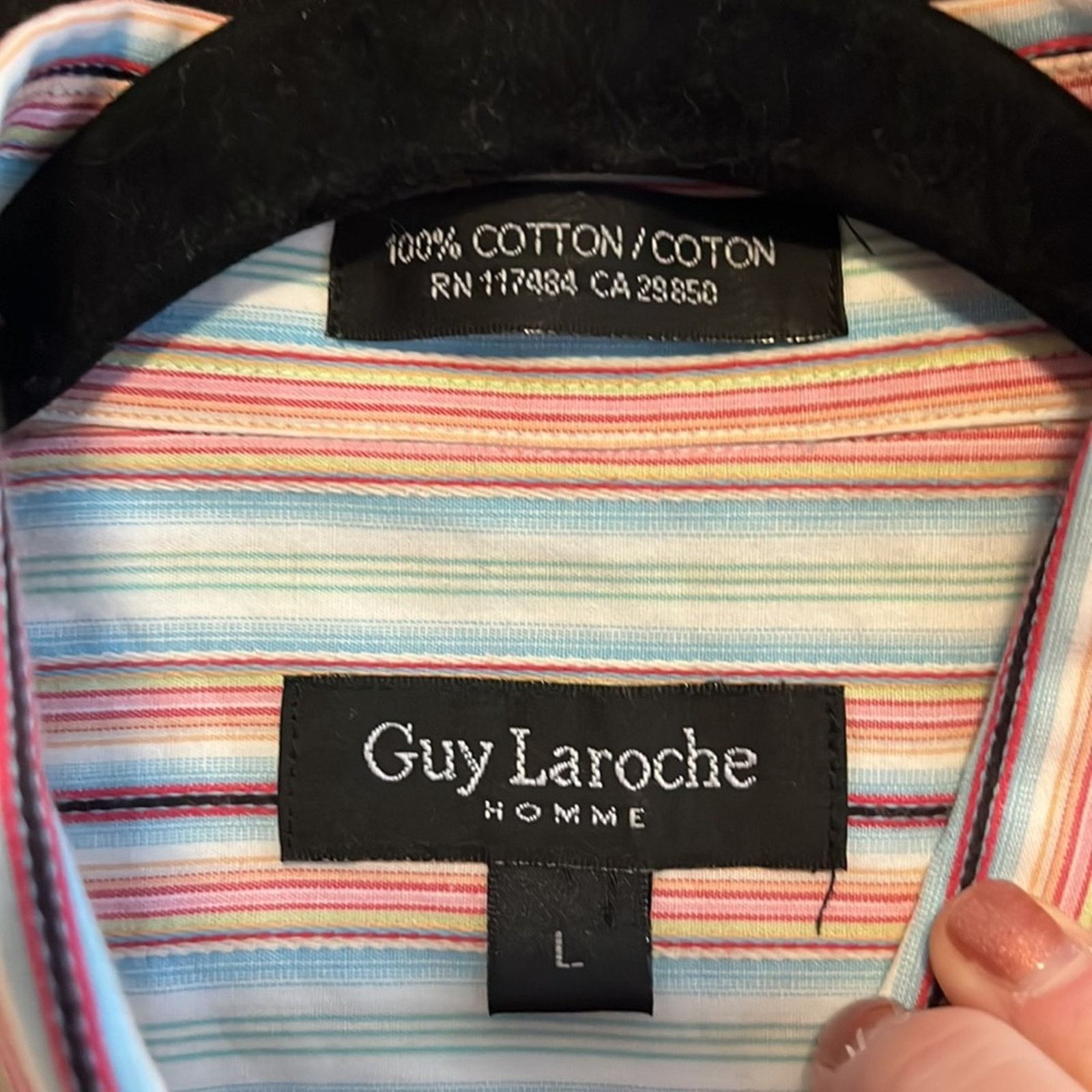 Guy Laroche Guy Laroche Paris Multicolored Button Down Shirt Men L Size US L / EU 52-54 / 3 - 3 Thumbnail