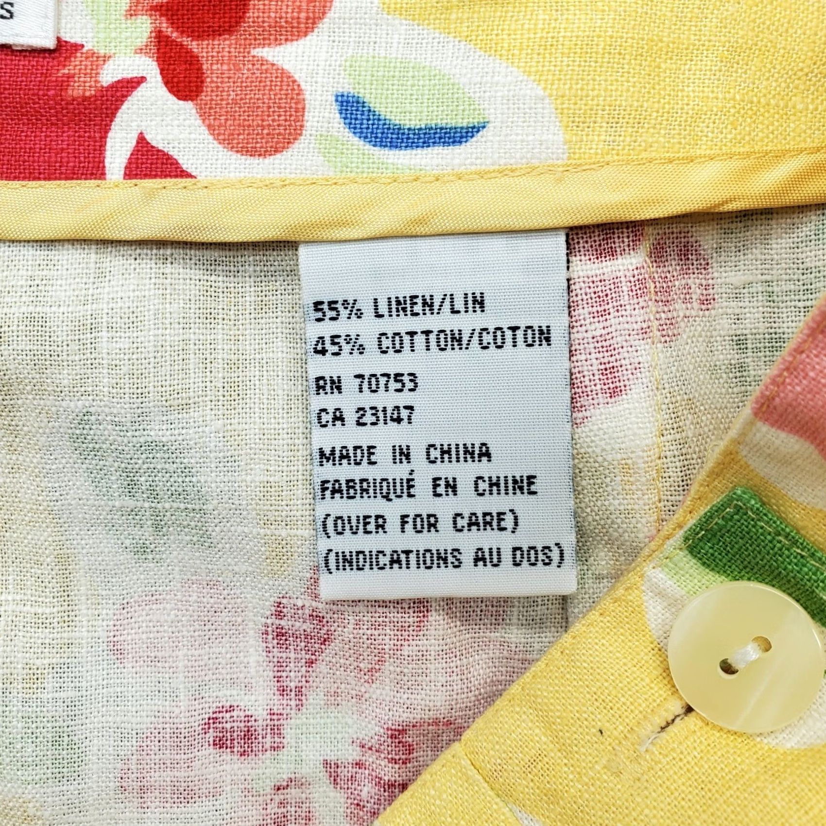 Talbots Talbots Wrap Skirt Womens Size 10P Multicolor Floral Linen Blend Button Front Short Size 32" / US 10 / IT 46 - 7 Thumbnail