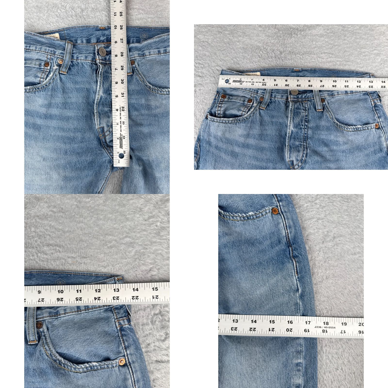 Levi's VINTAGE Levi's 501 Jeans Pants Adult 28 Blue Denim Button Fly 100% Cotton 26x27 Regular Fit Mid Rise Straight 5-Pocket Mens Jeans Size US 28 / EU 44 - 9 Thumbnail