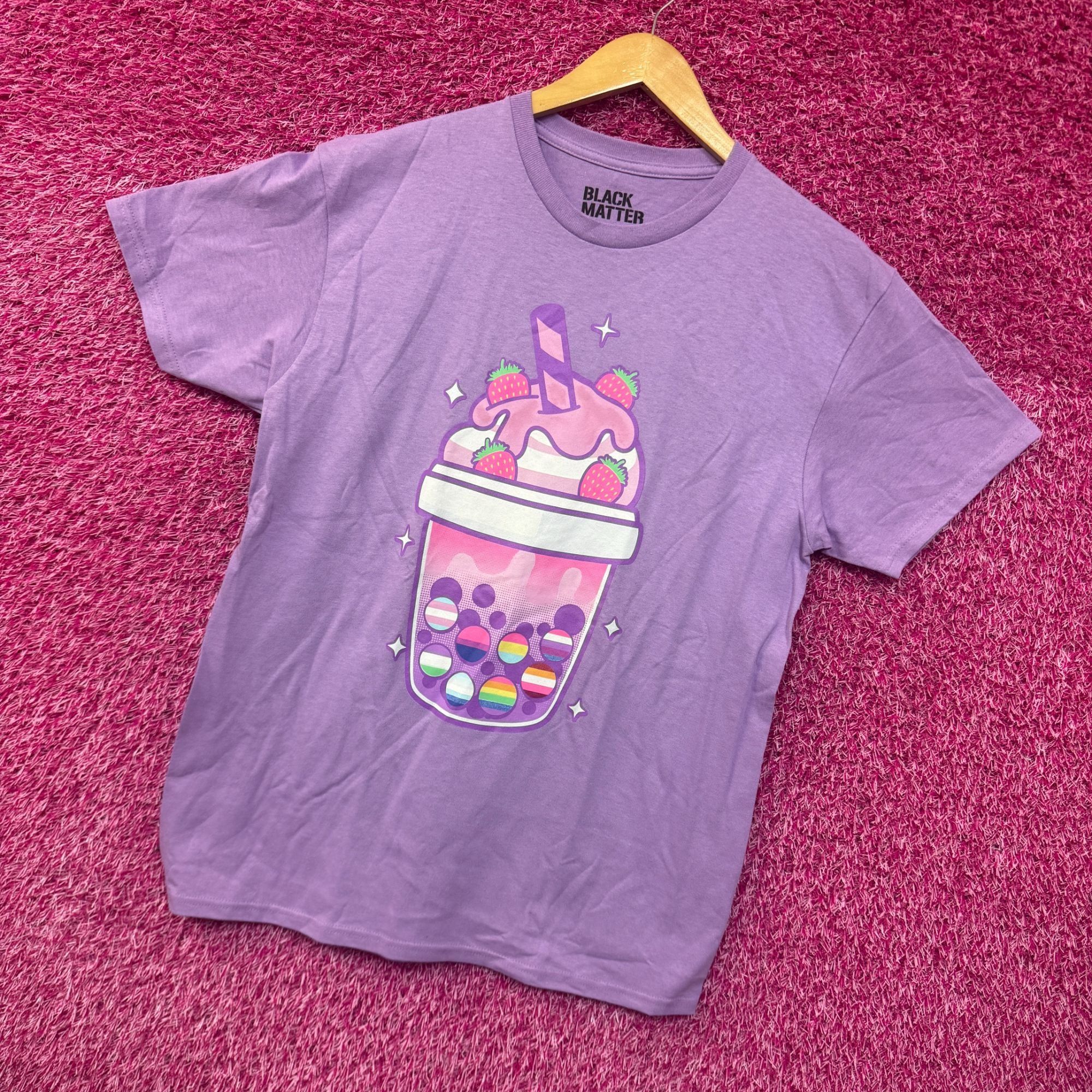 Other Kawaii Strawberry Pride Boba Black Matter Tee M Size US M / EU 48-50 / 2 - 3 Thumbnail