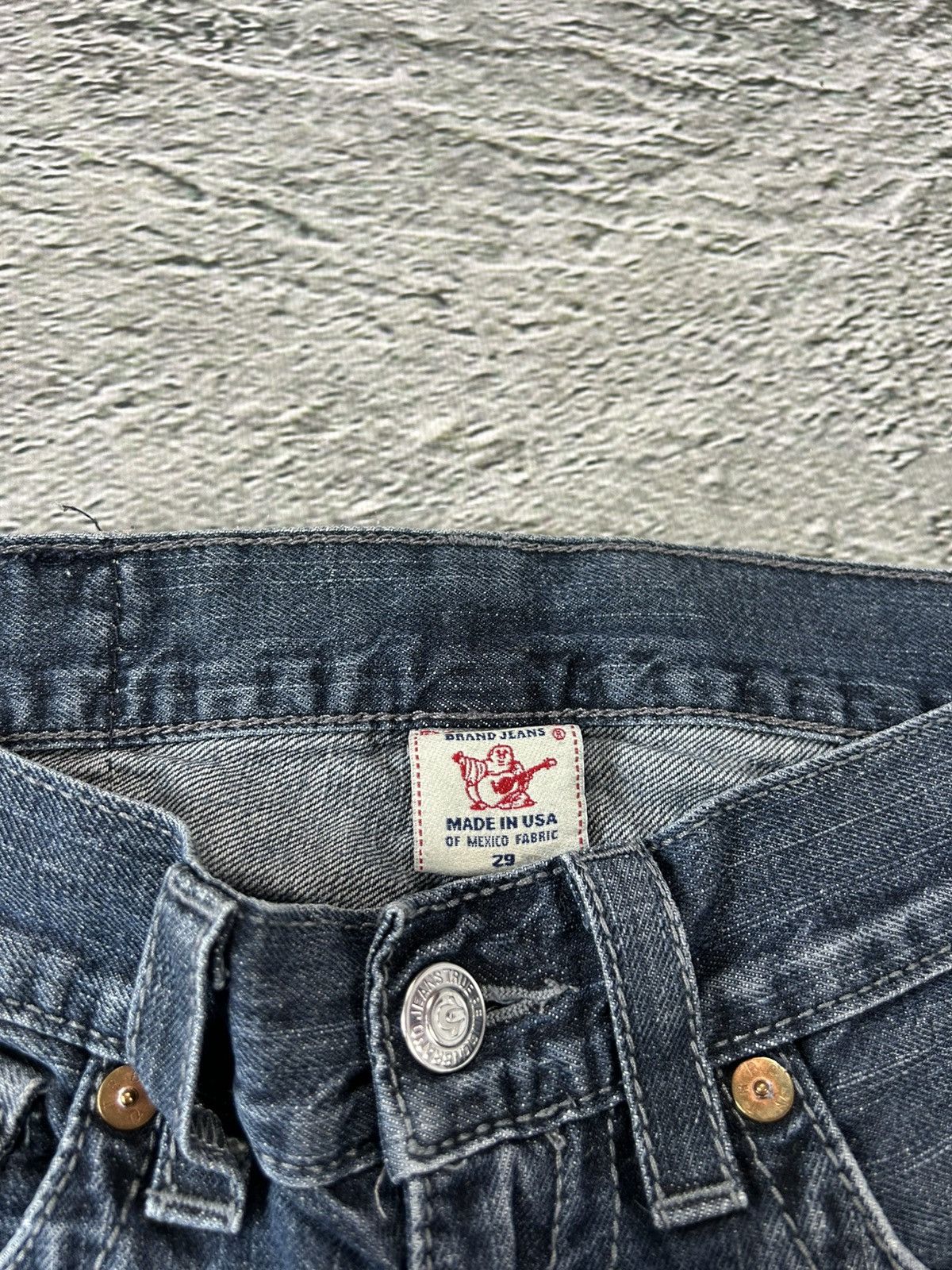 True Religion × Vintage True Religion vintage jeans navy blue thick stitching Y2K Size US 29 - 8 Thumbnail