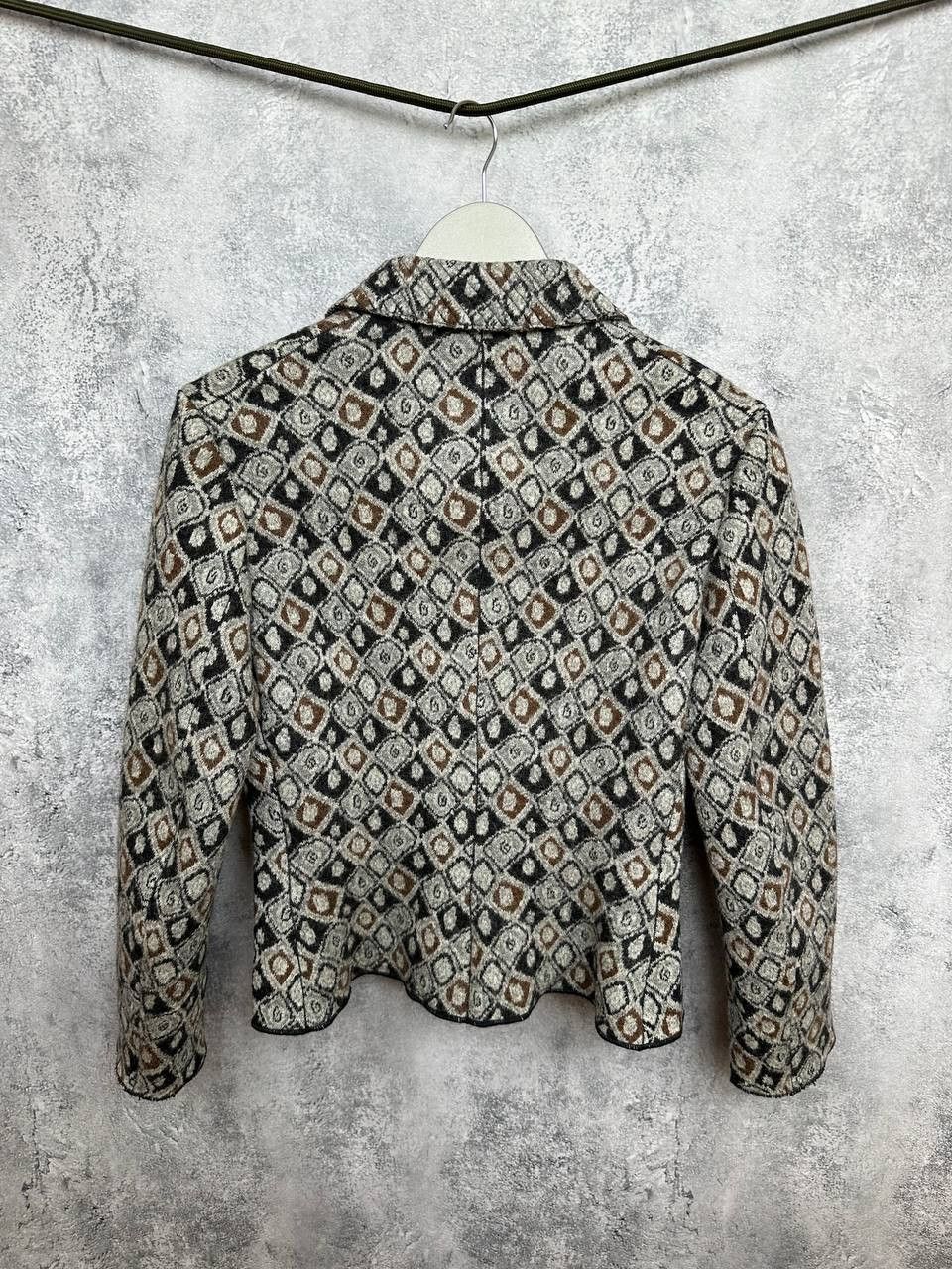Alaia Alaia Archive Y2K Jacquard Wool Geometric Crop Jacket Italy Size S / US 4 / IT 40 - 3 Thumbnail
