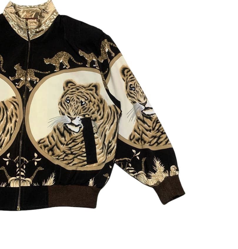 If Six Was Nine Vintage Japanese Tiger Full Printed Bomber Jacket Size US L / EU 52-54 / 3 - 3 Thumbnail