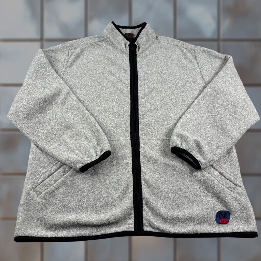 Nike VINTAGE Nike Jacket Mens L Gray Fleece Full Zip Pockets 90s Windbreaker Casual Size US L / EU 52-54 / 3 - 1 Thumbnail