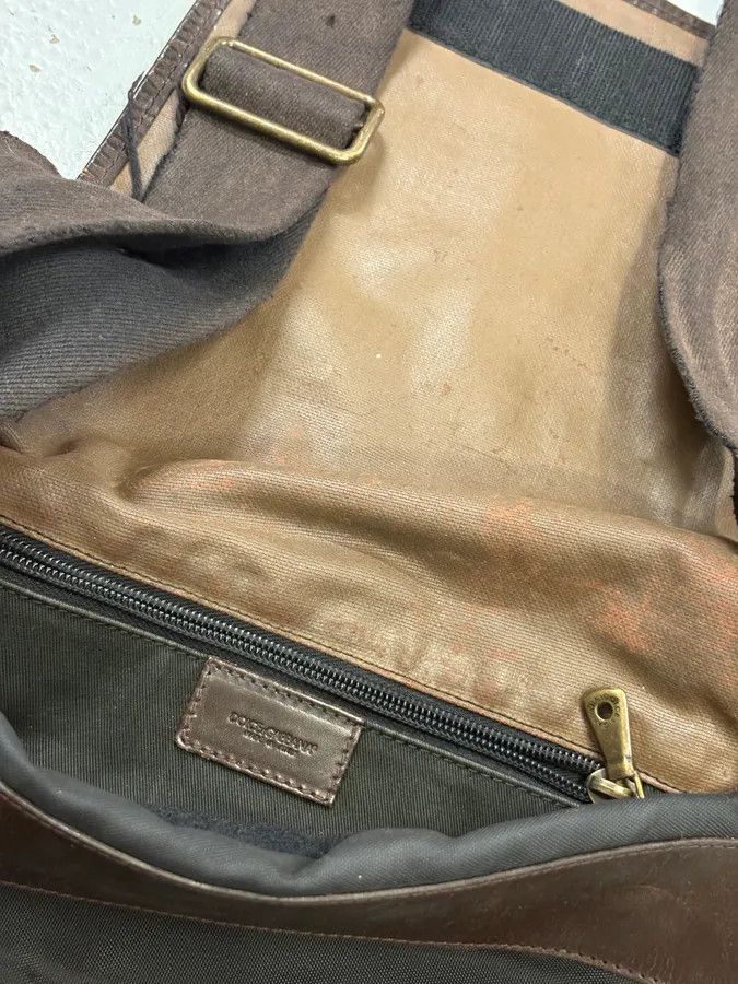 Dolce & Gabbana 2000s Dolce & Gabbana Brown Messenger Shoulder Bag Size ONE SIZE - 7 Thumbnail