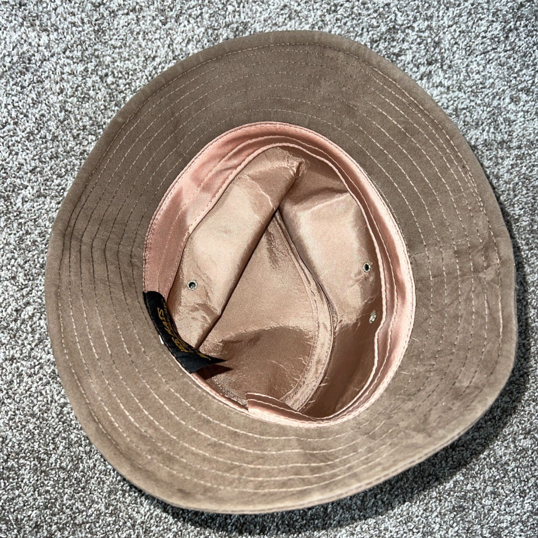 Vintage VINTAGE Bee Hats Hat Bucket Leather Brown Small Men Adult S Size ONE SIZE - 3 Thumbnail