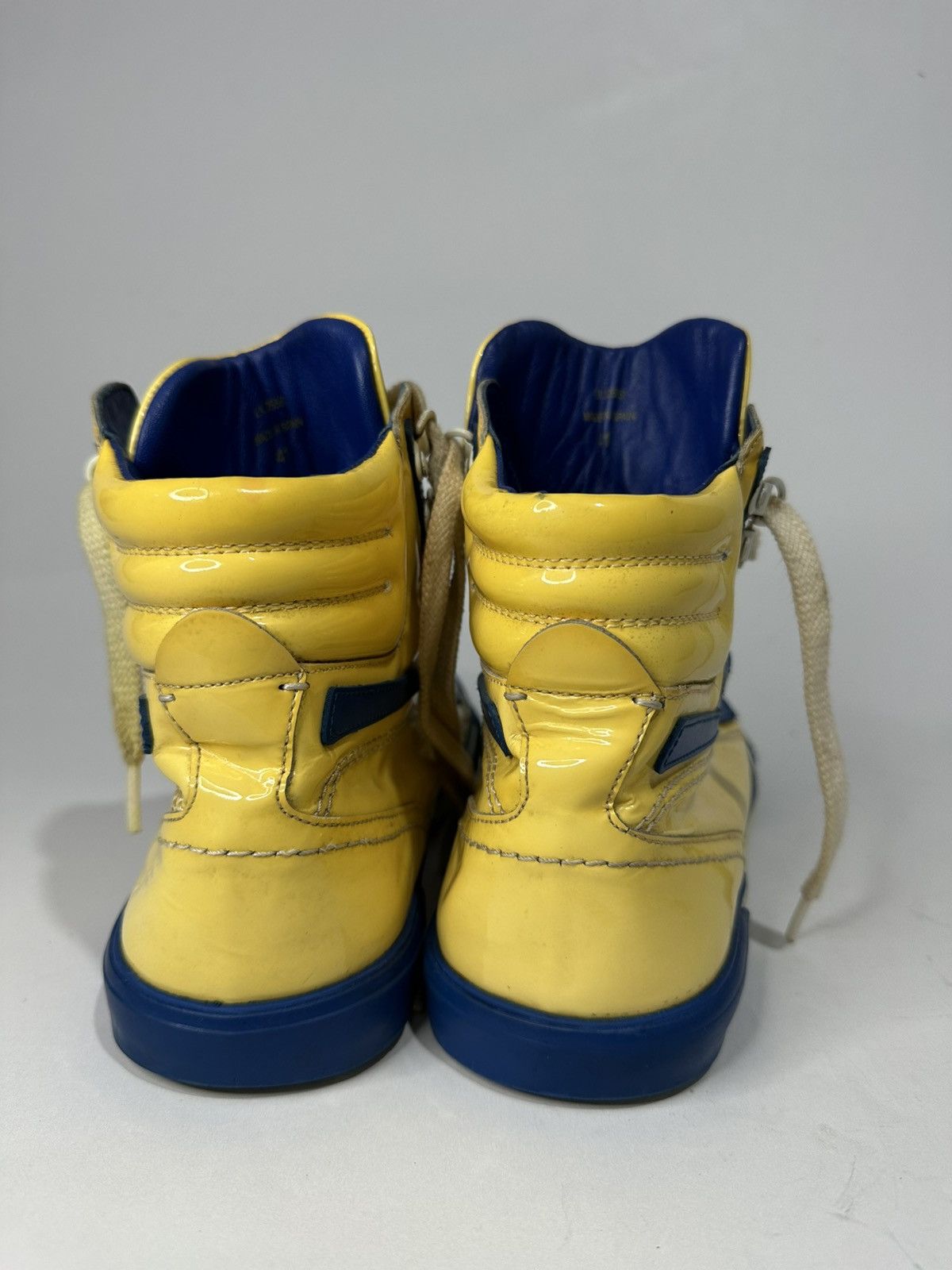 Yves Saint Laurent Vintage Yves Saint Laurent Yellow Patent Leather Y Sneakers. Size US 8 / EU 41 - 4 Thumbnail