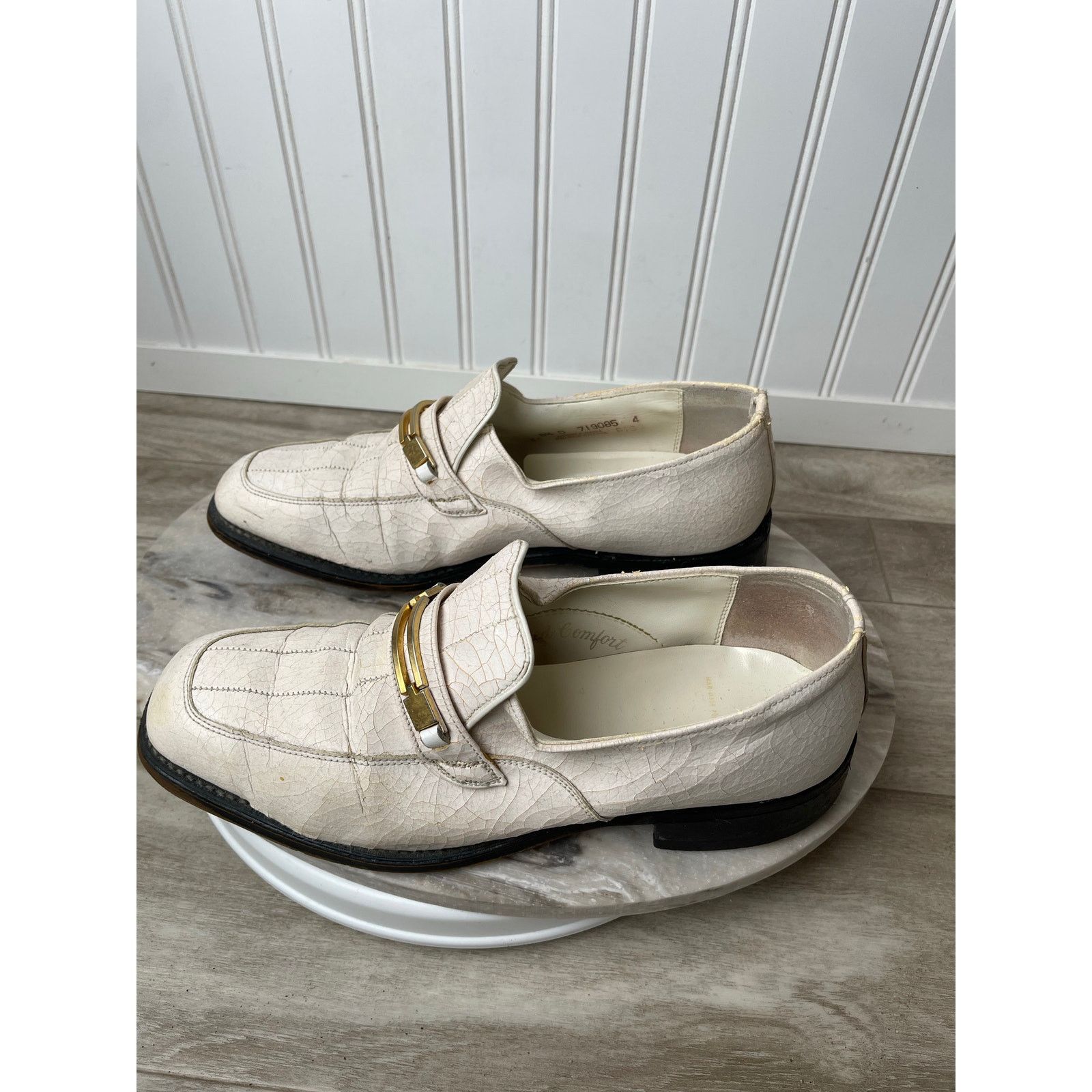 Vintage Weyenberg Massagic White Horsebit Loafers 8.5 D Size US 8.5 / EU 41-42 - 3 Thumbnail