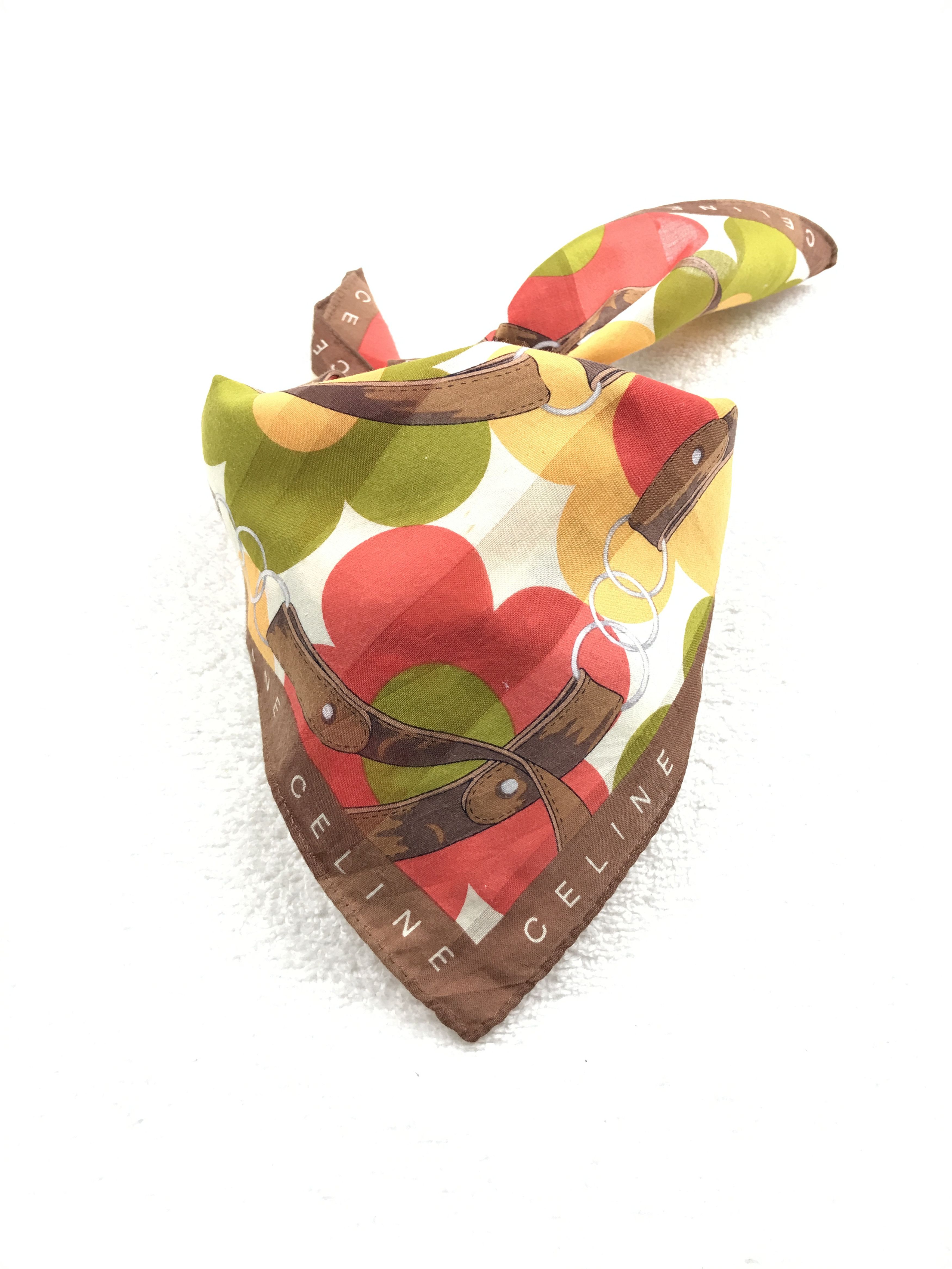 Celine × Vintage Vintage Celine Bandana Neckerchief Handkerchief Size ONE SIZE - 3 Thumbnail