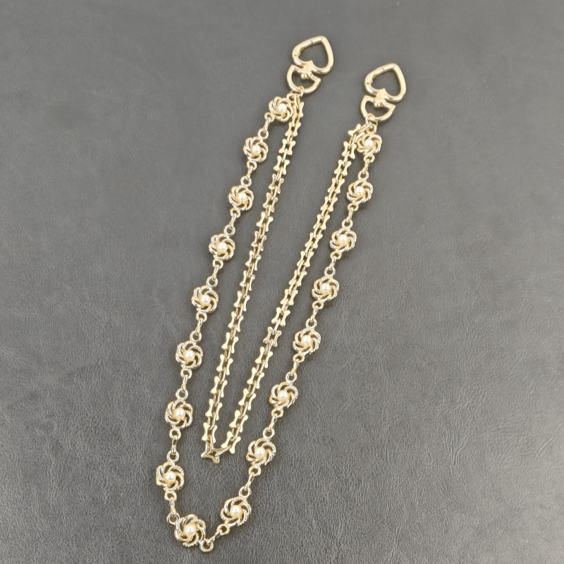 Jewelry Golden Rose Pearl Pants Chain Elegant Accessory Size ONE SIZE - 1 Thumbnail