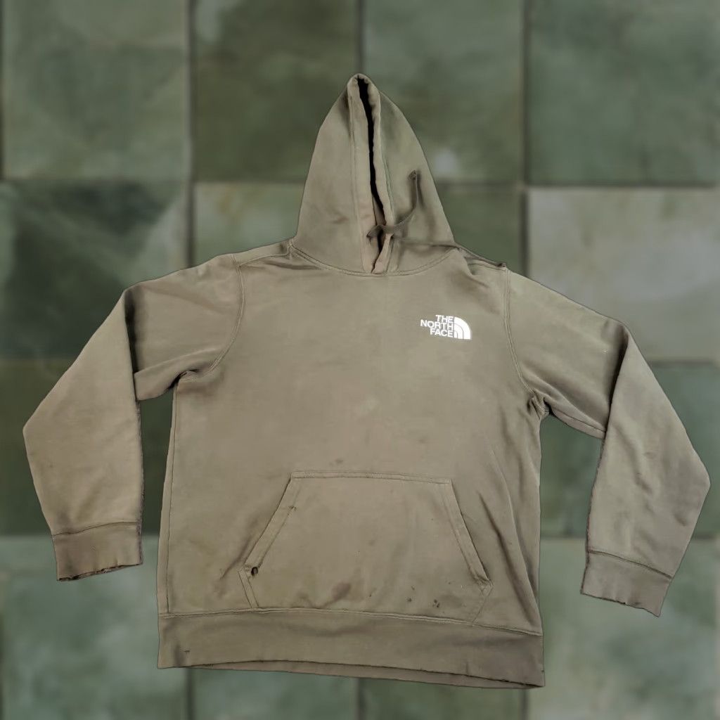 The North Face The North Face Hoodie Mens Medium Green Pullover Sweatshirt Distressed Thrashed Size US M / EU 48-50 / 2 - 1 Thumbnail