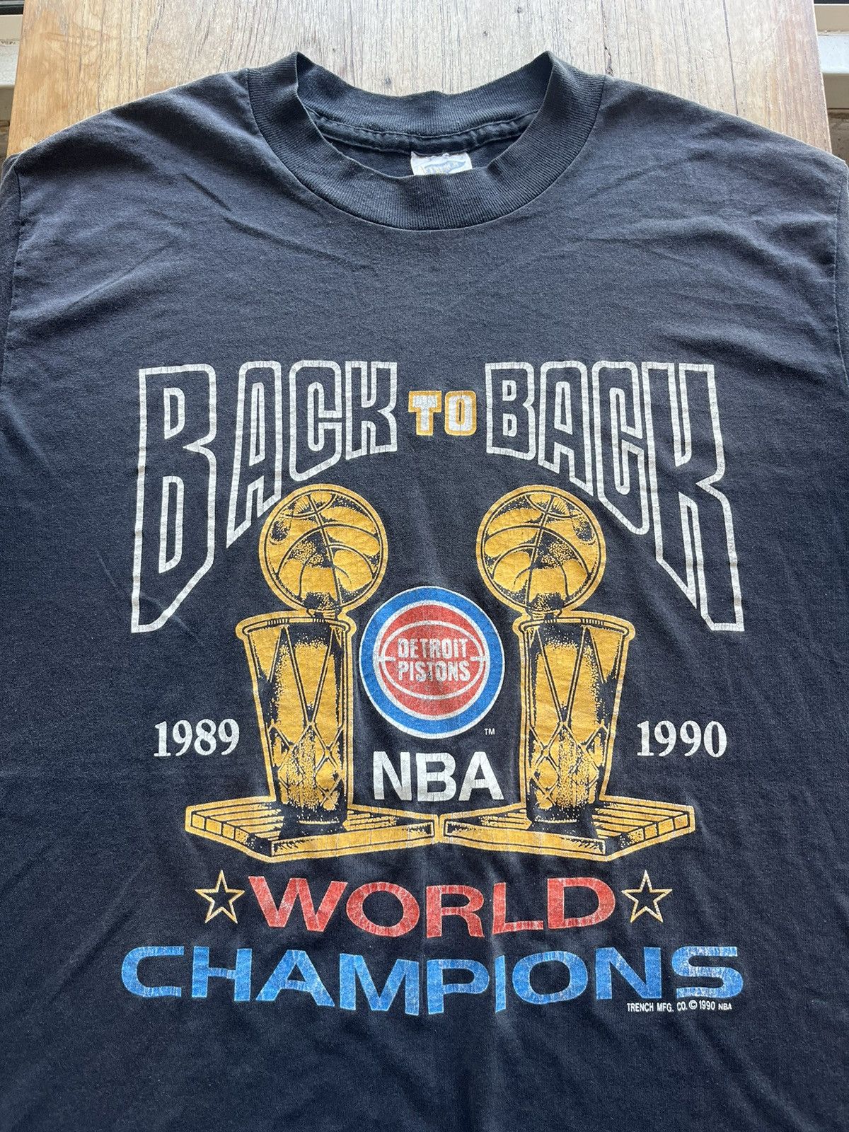 NBA × Vintage Vtg Detroit Pistons Back to Back 89-90’s World Champions Size US L / EU 52-54 / 3 - 3 Thumbnail