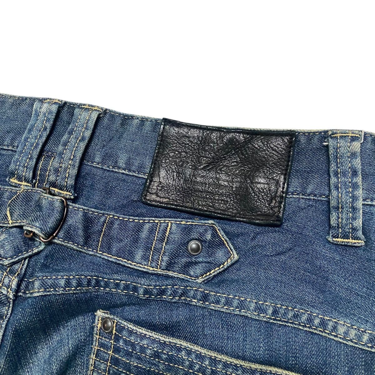 5351 POUR LES HOMMES 5351 Pour Les Hommes Curve Leg Denim Low Flare Jeans Size US 32 / EU 48 - 12 Thumbnail