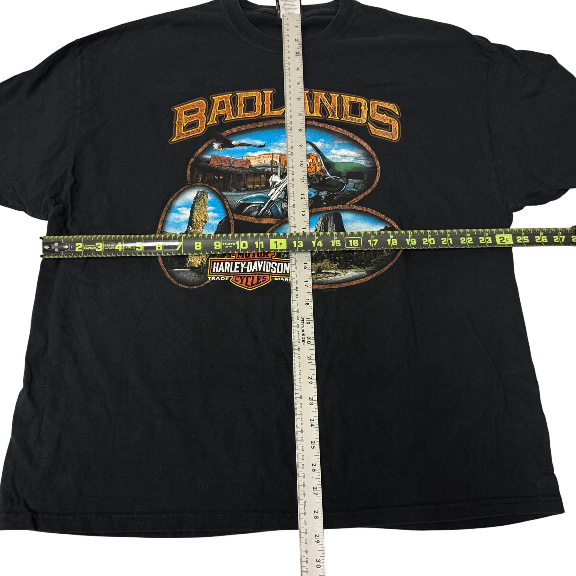 Harley Davidson BADLANDS South DAKOTA Mountains Motorcycle T Shirt 3XL Size US XXL / EU 58 / 5 - 8 Thumbnail