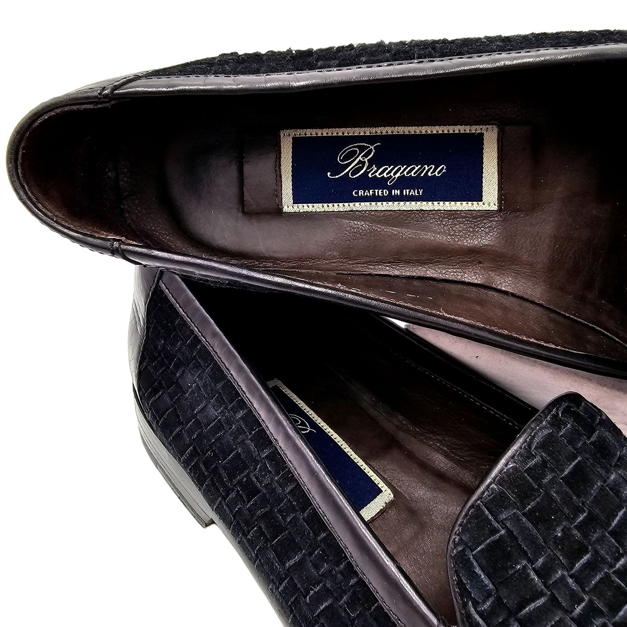 Bragano × Cole Haan Vintage Bragano Italy Woven Black Suede Dress Shoes Mens 7.5 Size US 7.5 / EU 40-41 - 11 Thumbnail