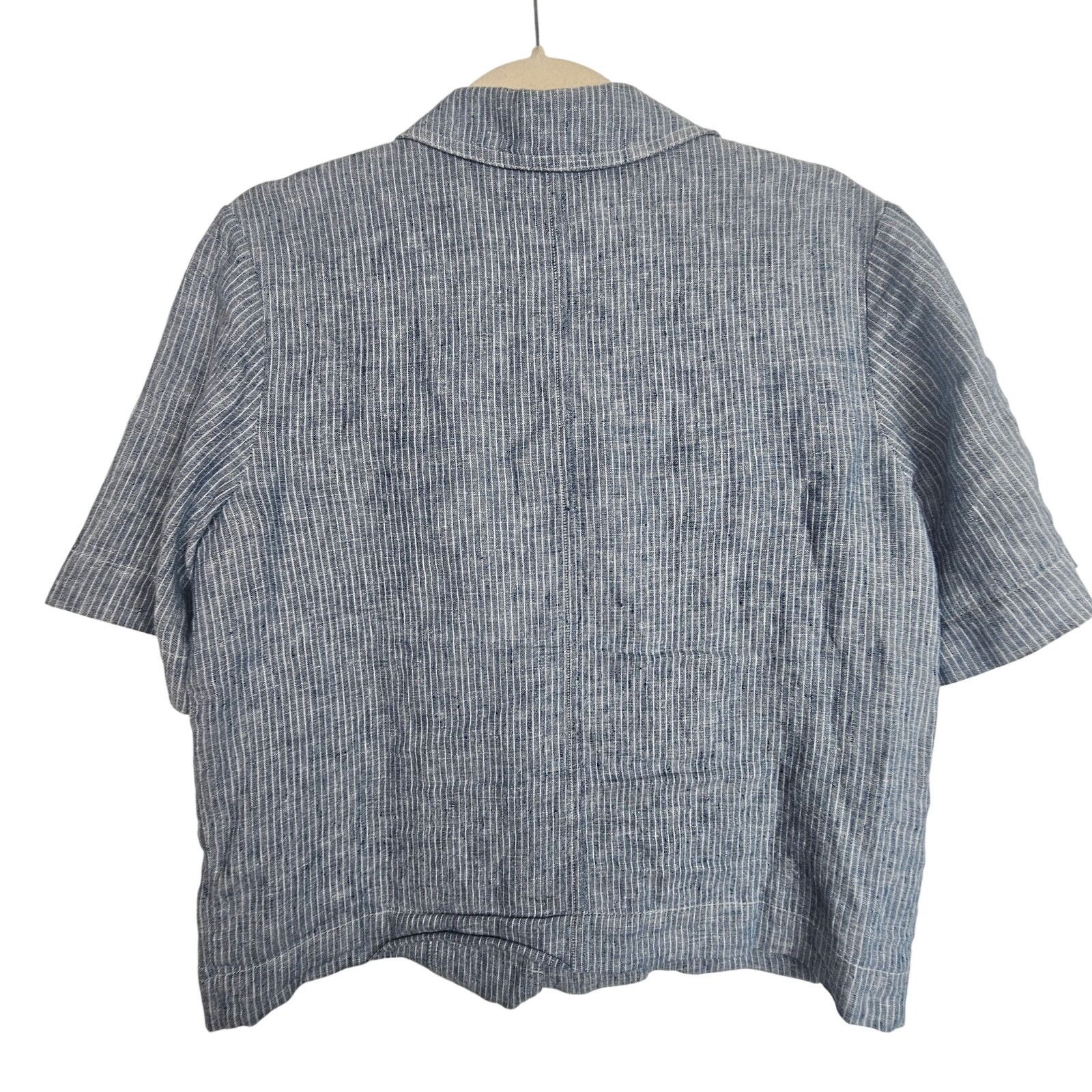 Everlane Everlane Women Striped Linen Button Shirt XS Boxy Resortwear Size XS / US 0-2 / IT 36-38 - 9 Thumbnail