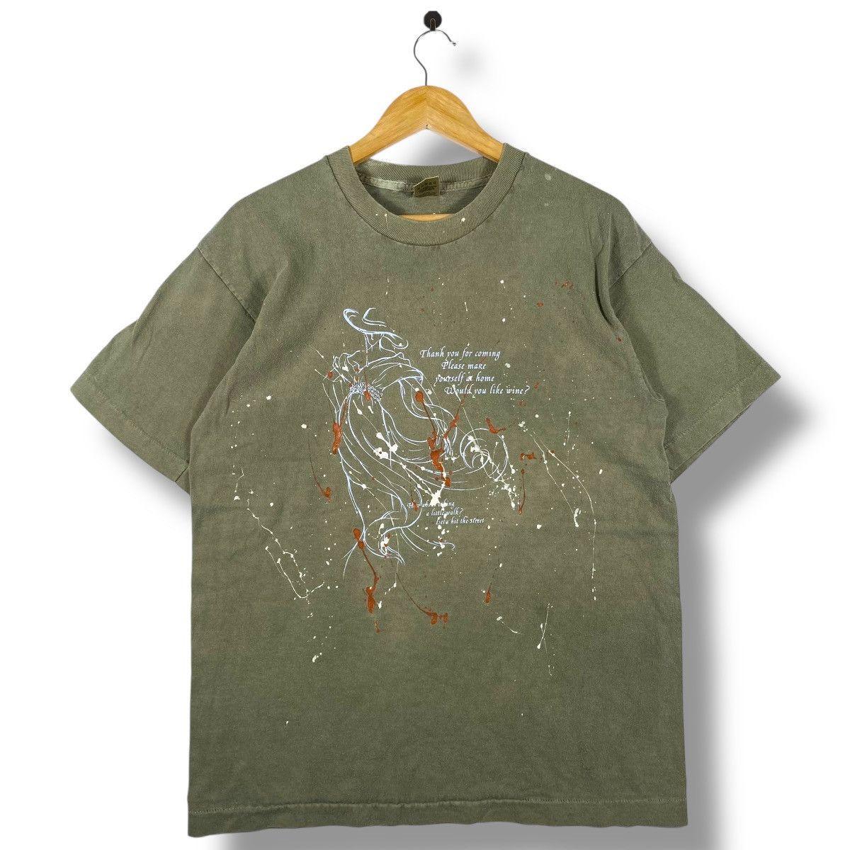 Vintage Vintage 90's Polite Welcoming Gestures Quote Graphic Tee Size US L / EU 52-54 / 3 - 1 Thumbnail