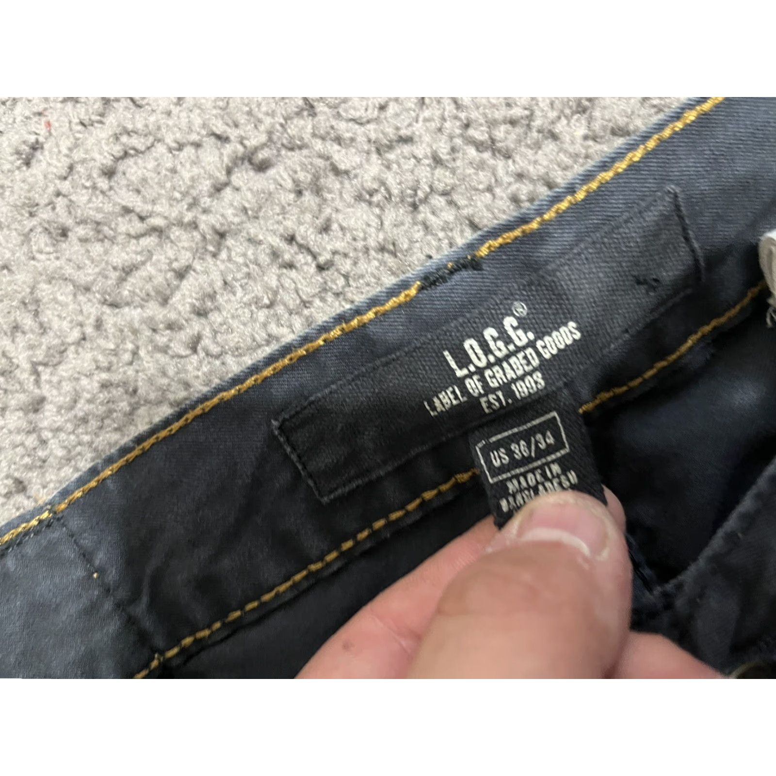 H&M H&M Chino Pants Men 36x29 Straight Fit Stretch Navy Blue Formal Size US 36 / EU 52 - 6 Thumbnail