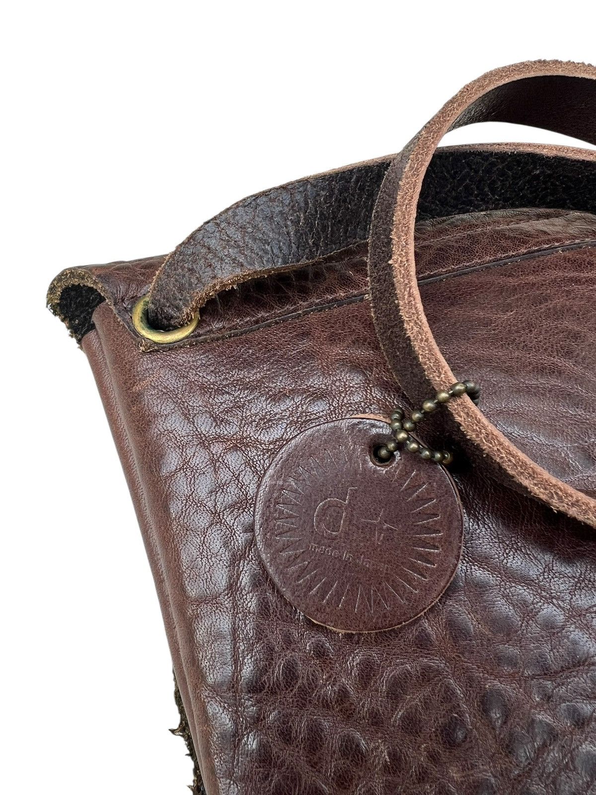 Leather D+ Japan Patina Leather Asymmetrical Sling Bag Size ONE SIZE - 13 Thumbnail