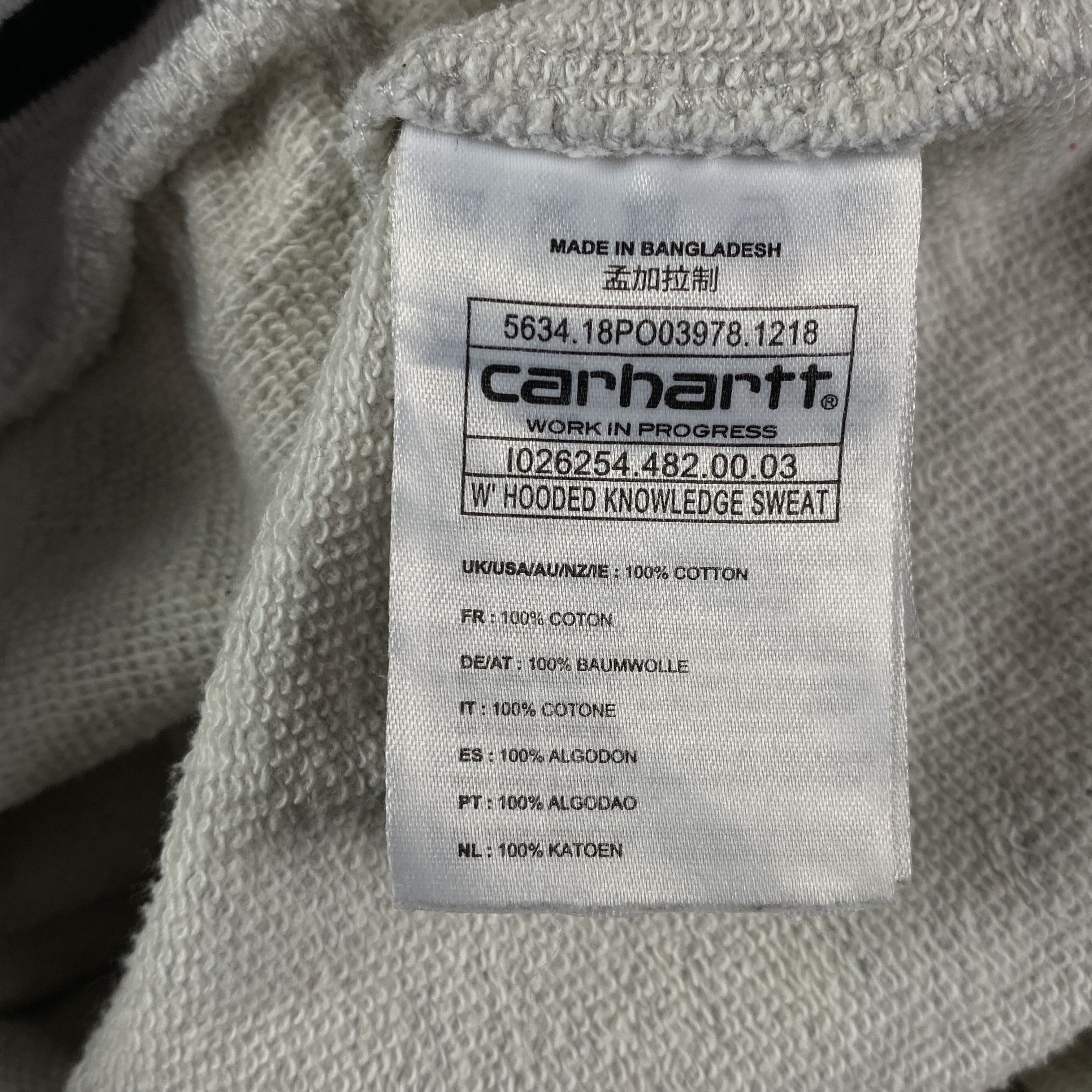 Carhartt × Carhartt Wip Mens Long Sleeve Hoodie Carhartt Big Logo Size S Size US S / EU 44-46 / 1 - 8 Thumbnail