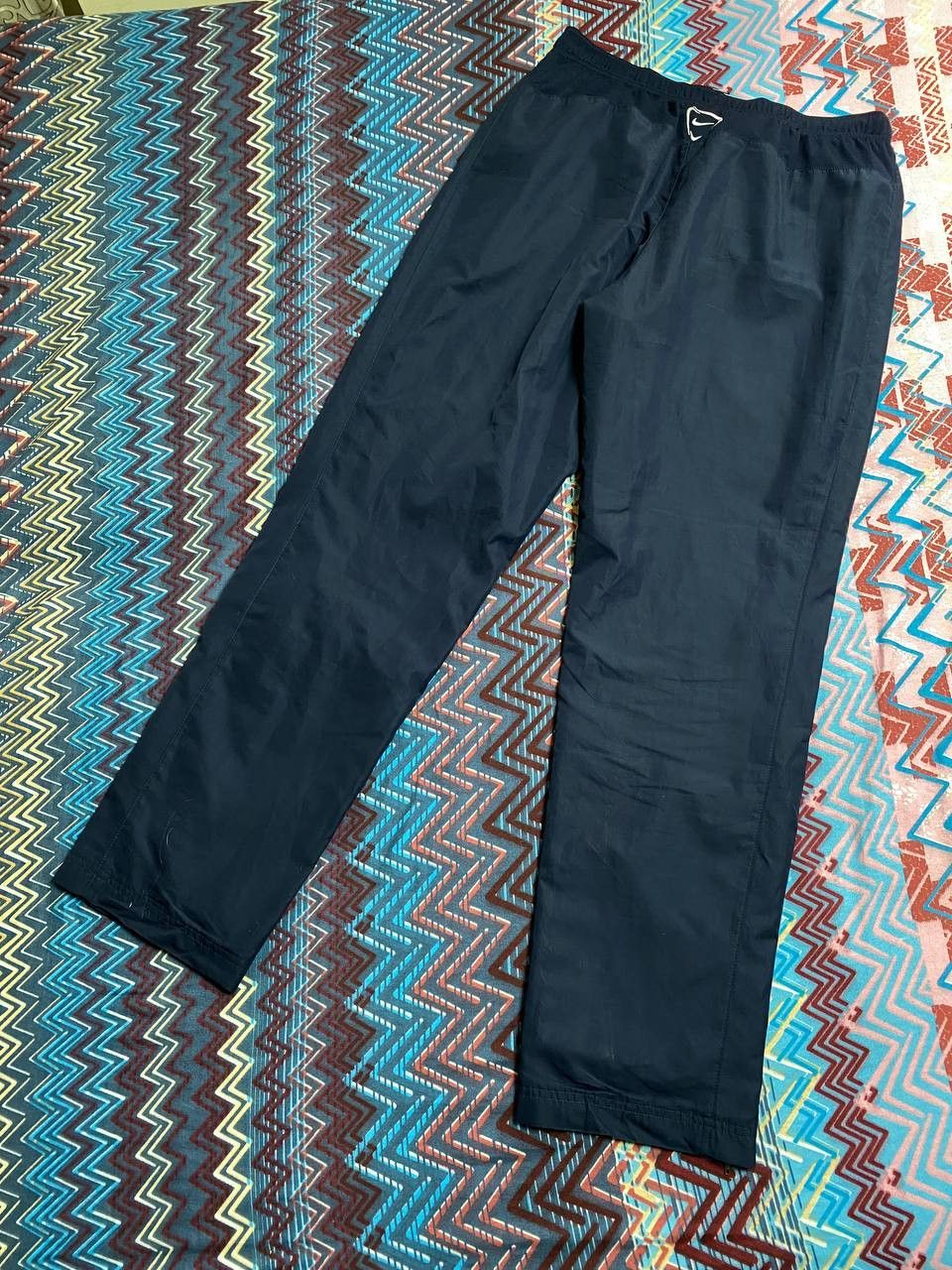 Nike × Vintage 90’s NIKE RARE SWOOSH Y2K RETRO ZIP LOGO TRACK NYLON PANTS Size US 34 / EU 50 - 6 Thumbnail