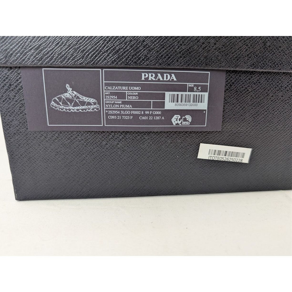 Prada o1rshd1 Calzature Uomo Nylon Mules in Nero Size US 9.5 / EU 42-43 - 21 Thumbnail