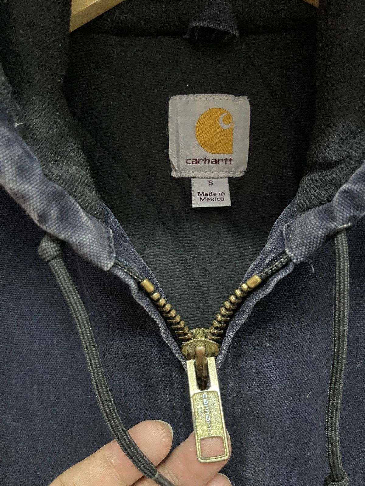 Carhartt Vintage DETROIT CARHARTT NAVY DUCK CANVAS HOODIES Size US S / EU 44-46 / 1 - 5 Thumbnail