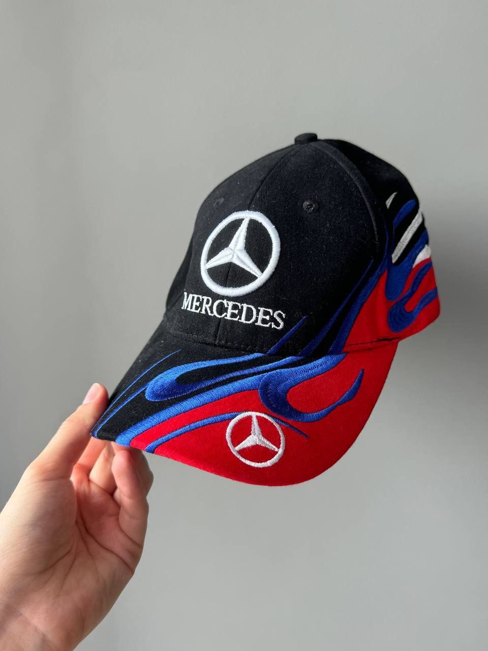 Vintage Mercedes Vintage Racing Style Flare Y2K Avant Garde Cap Hat Size ONE SIZE - 1 Thumbnail