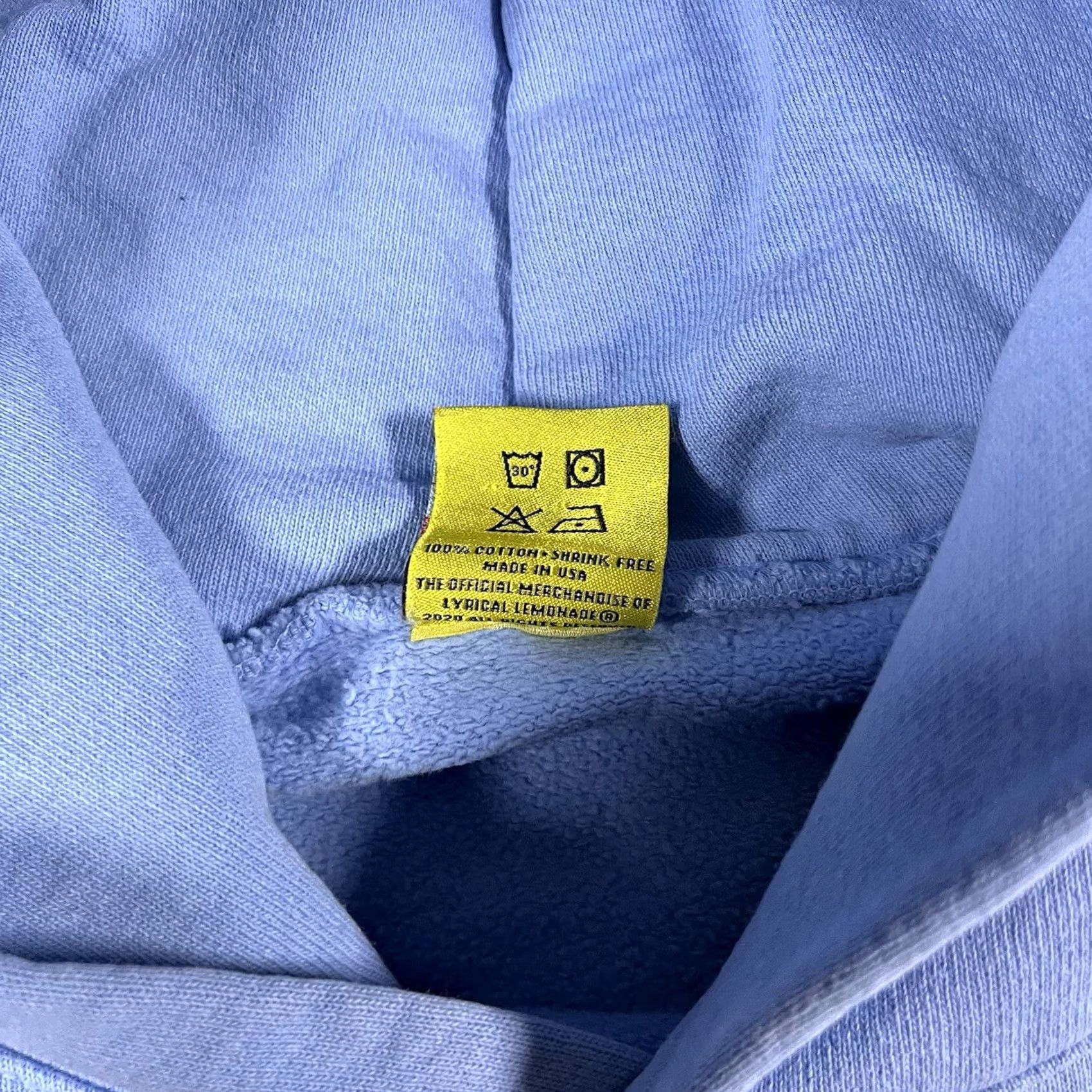 Vintage Lyrical Lemonade Hoodie Mens L Blue Sweatshirt Embroidered Logo Music Fest Hooded Pullover VINTAGE? Size US L / EU 52-54 / 3 - 7 Thumbnail
