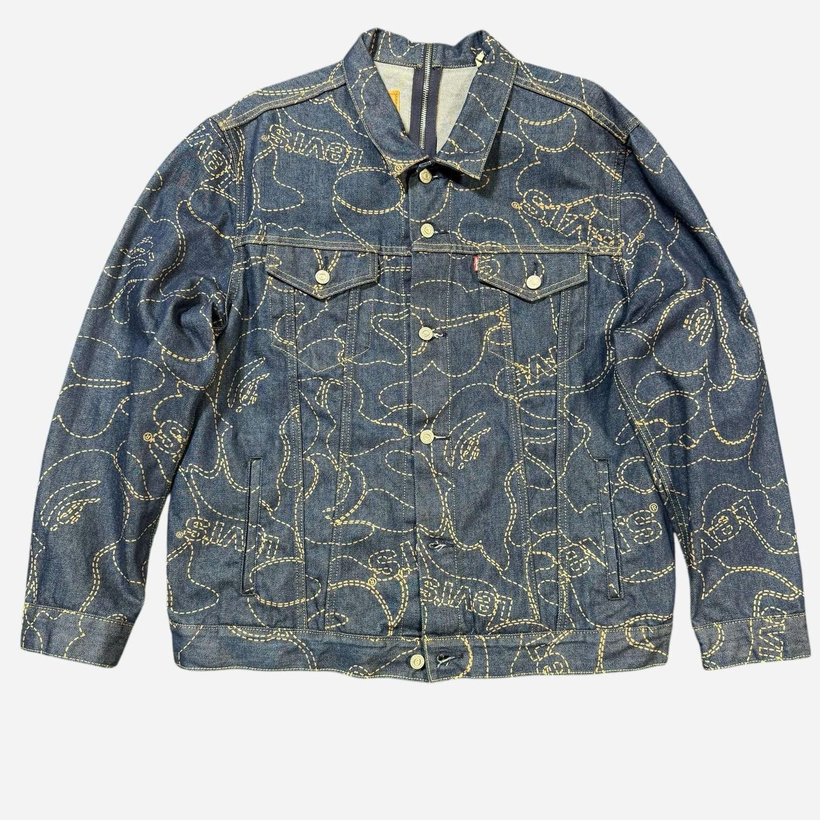 Levi's Levi's X Bape Split Trucker Jacket XL Used D8210 Size US XL / EU 56 / 4 - 2 Thumbnail
