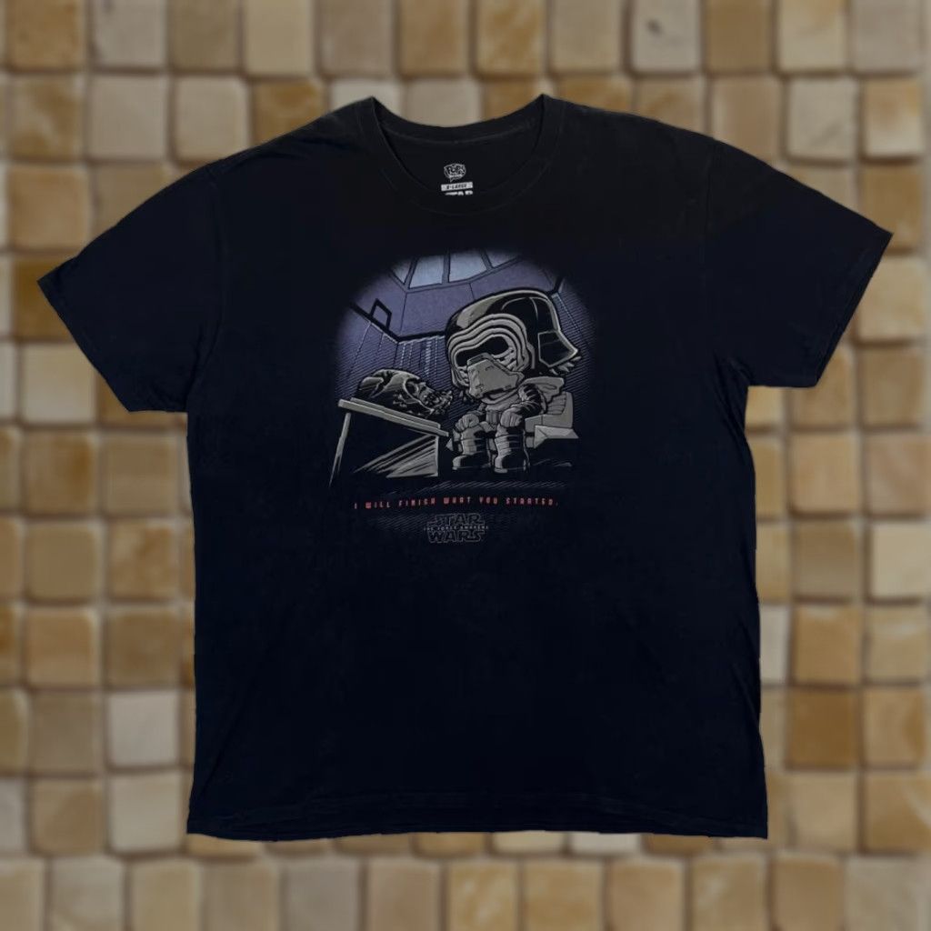 Vintage Funko Pop Tees STAR WARS The Force Awakens Kylo Ren Graphic T-Shirt XL Black Mens Shirt Size US XL / EU 56 / 4 - 1 Thumbnail
