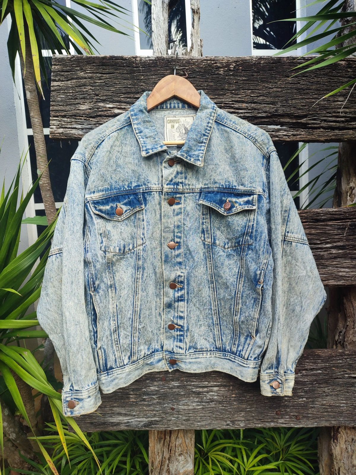 Other Vintage Campus In Acid Wash Denim Jacket – Made in Japan Size US M / EU 48-50 / 2 - 1 Thumbnail