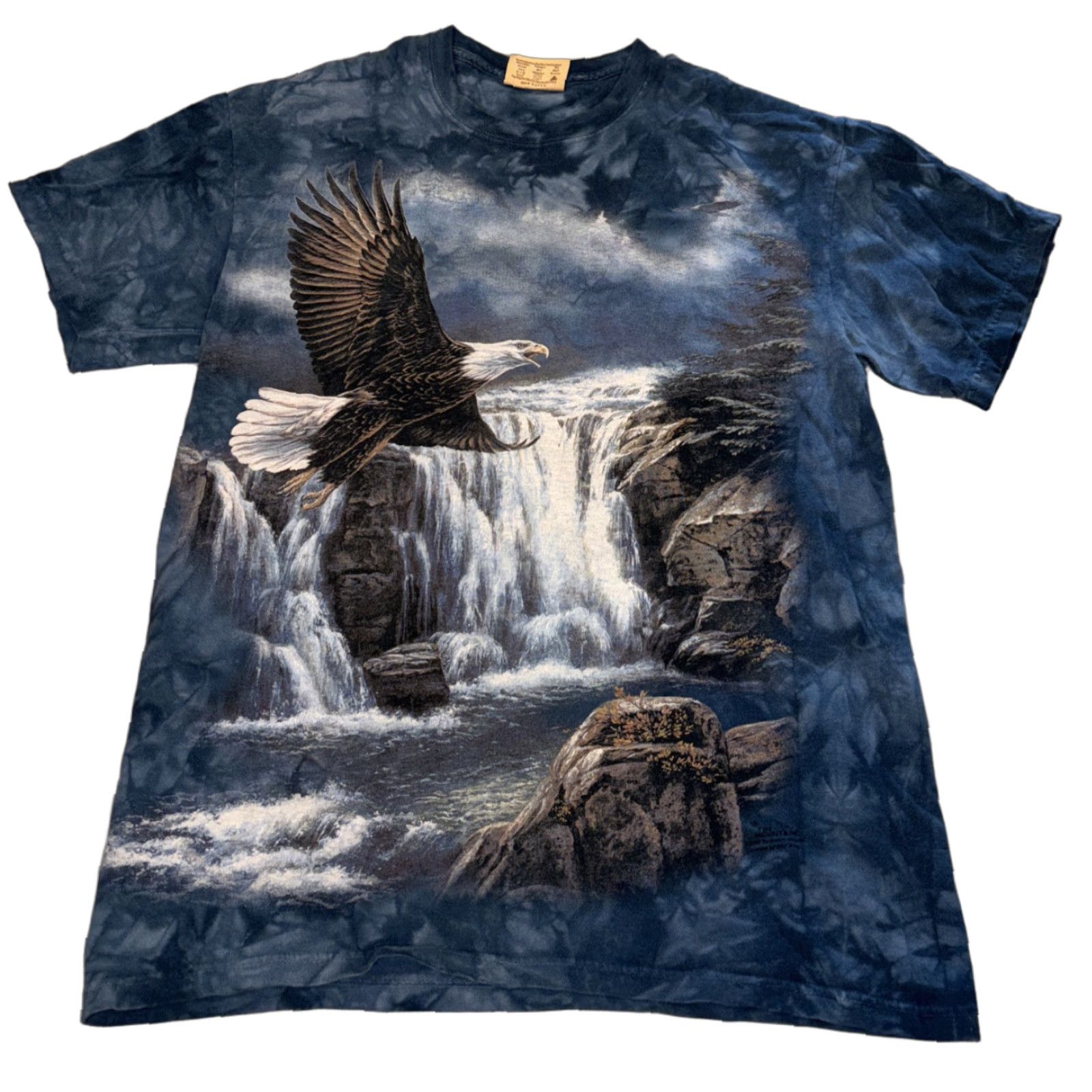 The Mountain VINTAGE The Mountain Nature Tie Dye T-Shirt Eagle All Over Print M Blue 2000s Mens Size US M / EU 48-50 / 2 - 1 Thumbnail