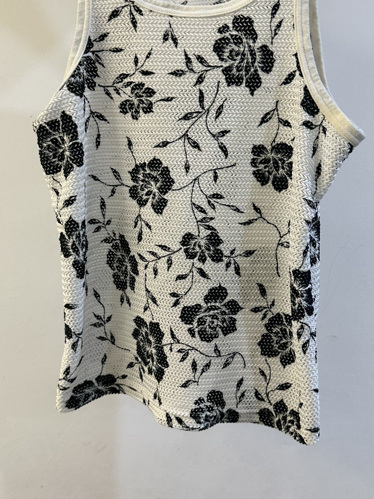 If Six Was Nine 2000s Tornado Mart - Knitted Chain Floral Tank Top Size US S / EU 44-46 / 1 - 4 Thumbnail