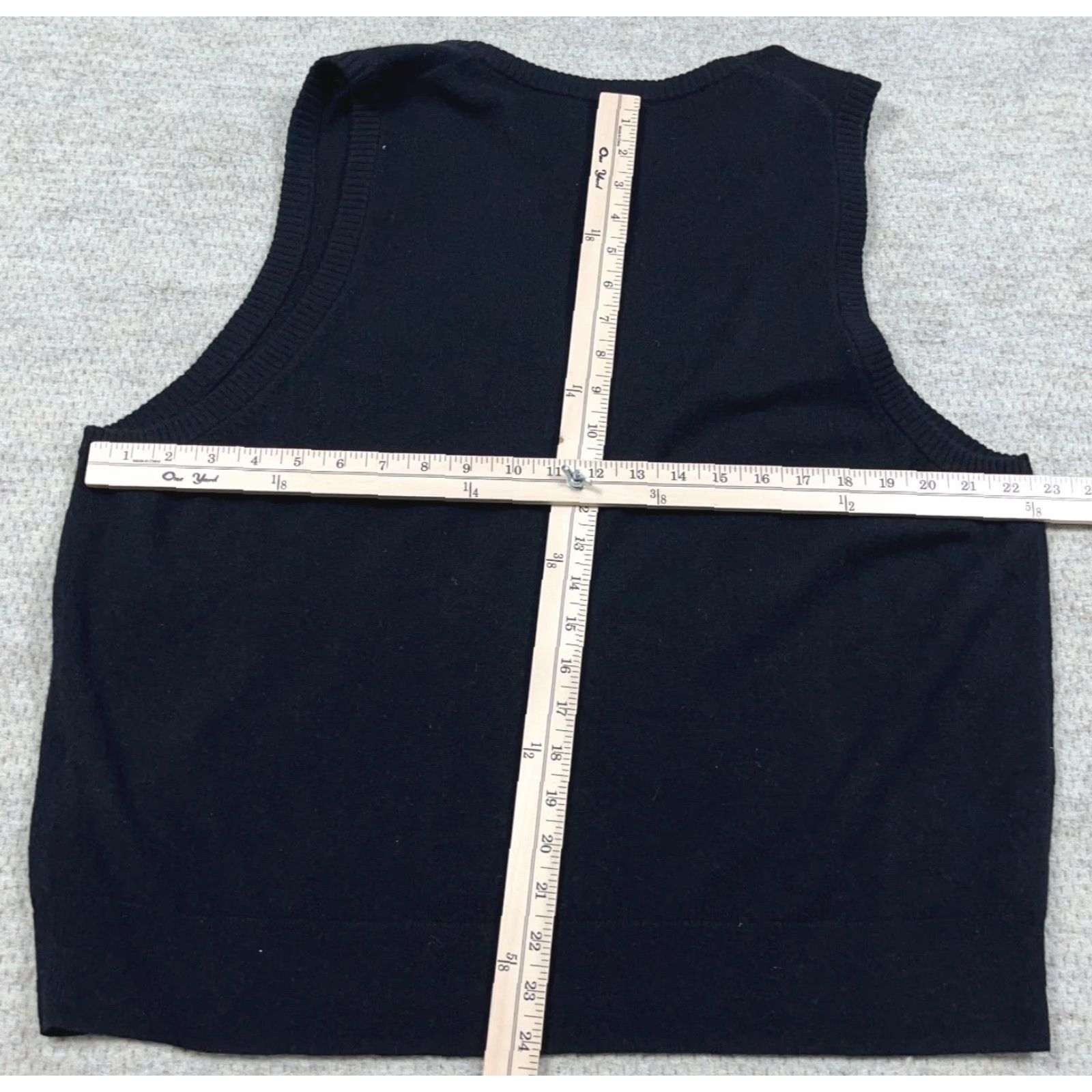 J.Crew J.CREW Sweater Vest Women 3X Black 100% Cashmere V Neck Pullover Lightweight Knit Solid Pattern Vintage: No Size XXL / US 16-18 / IT 52-54 - 6 Thumbnail
